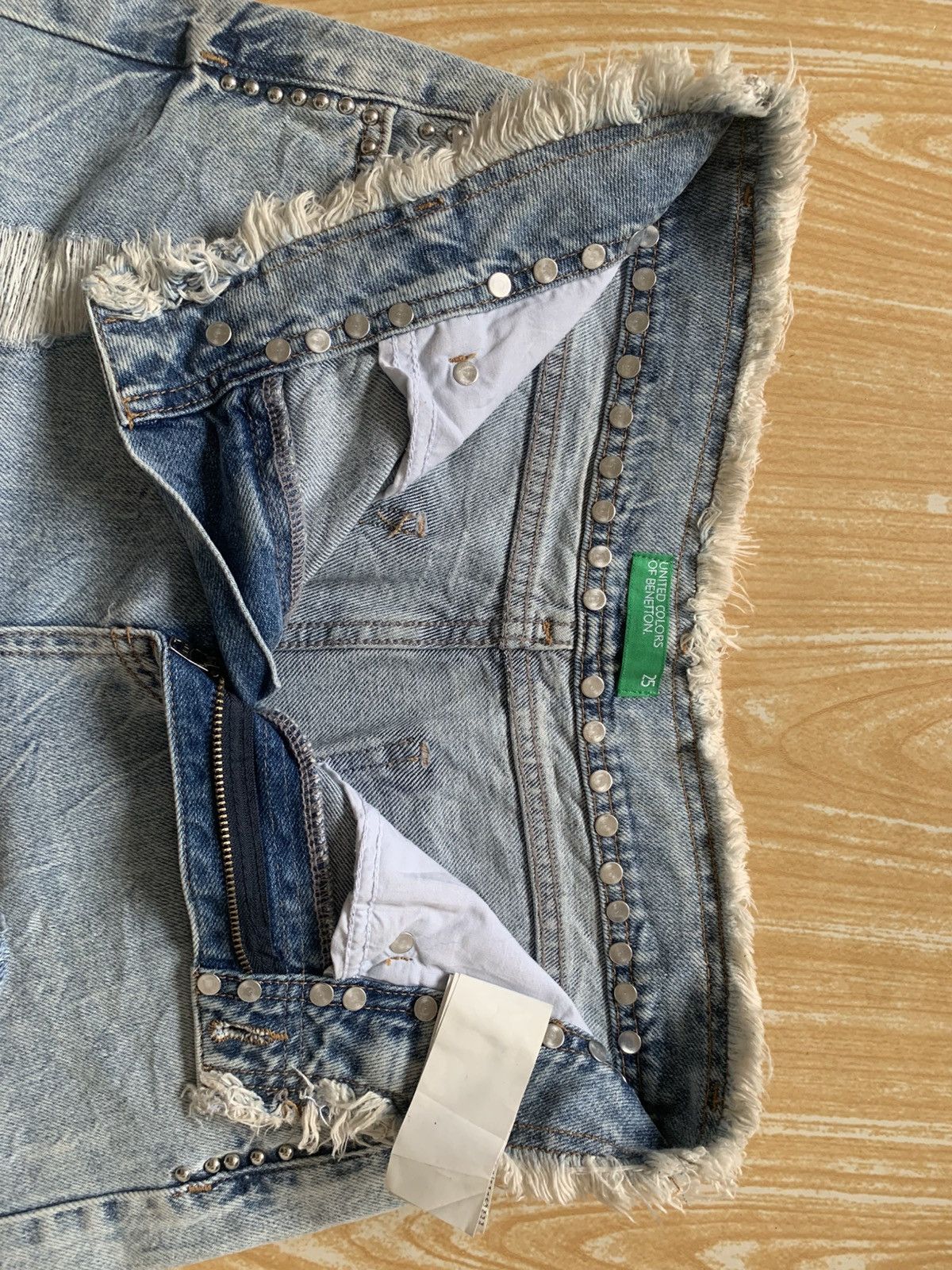 Designer × United Colors Of Benetton Distressed United Colors Of Benetton Stuck Denim Pant Size US 28 / EU 44 - 20 Thumbnail
