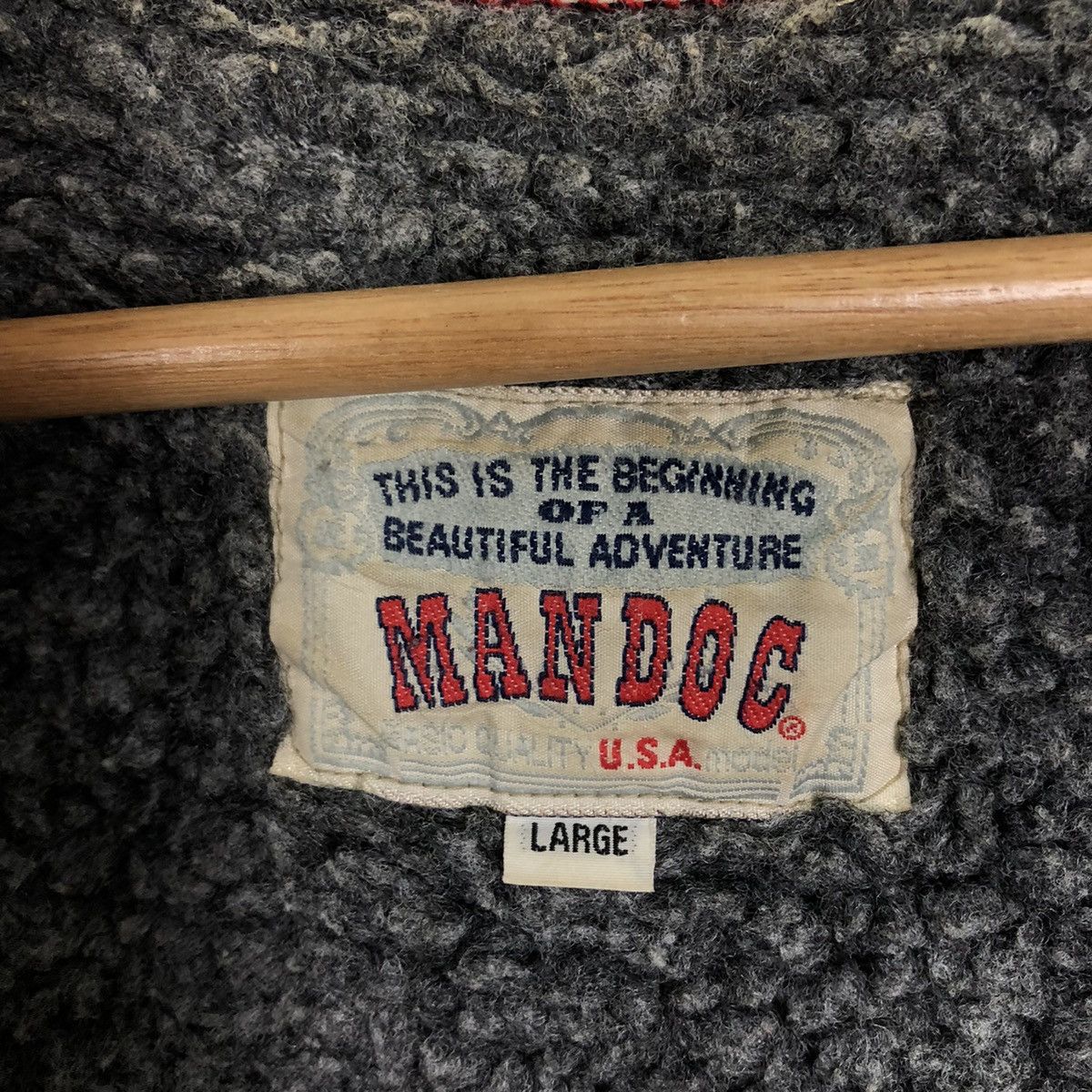 Flannel 🔥 RARE 90’s VINTAGE FLANNEL JACKET MANDOC USA TARTAN DESIGN Size US L / EU 52-54 / 3 - 12 Thumbnail