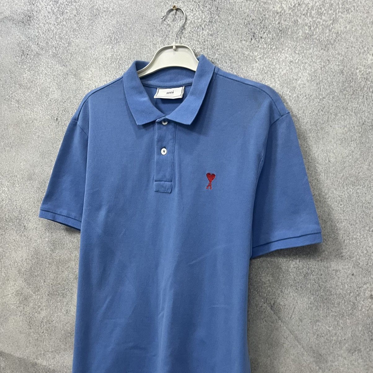 AMI Ami Polo T-shirt Blue Size US L / EU 52-54 / 3 - 2 Thumbnail
