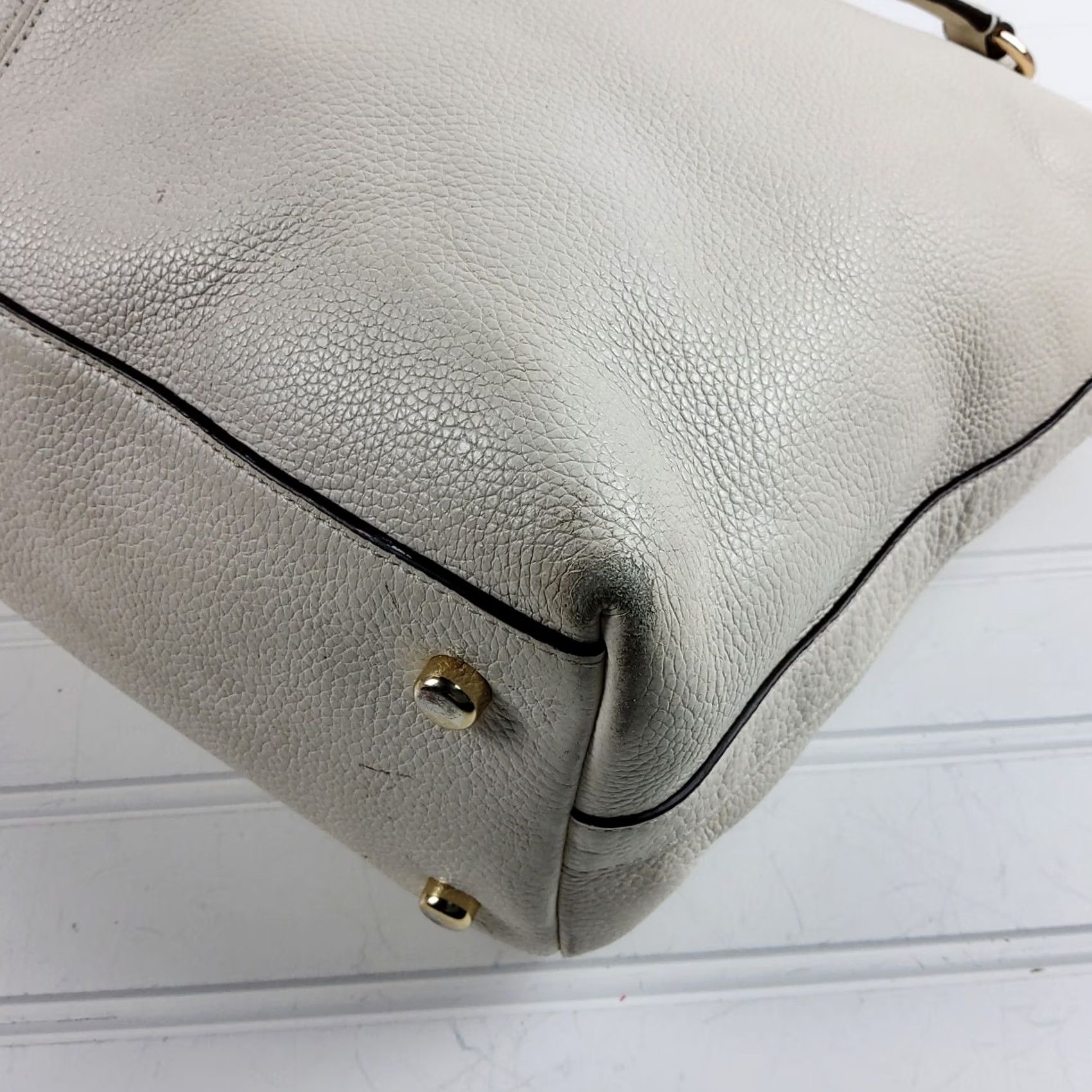Coach Coach Tyler Large Shoulder Bag Handbag Purse Pebbled Leather White F54687 Womens Size ONE SIZE - 6 Thumbnail