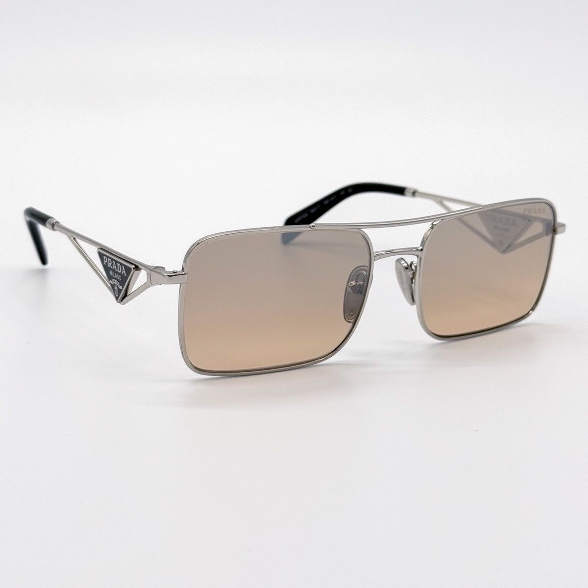 Prada NEW PRADA SPR A52 1BC8J1 SILVER SQUARE PRA52S SUNGLASSES Size ONE SIZE - 5 Thumbnail