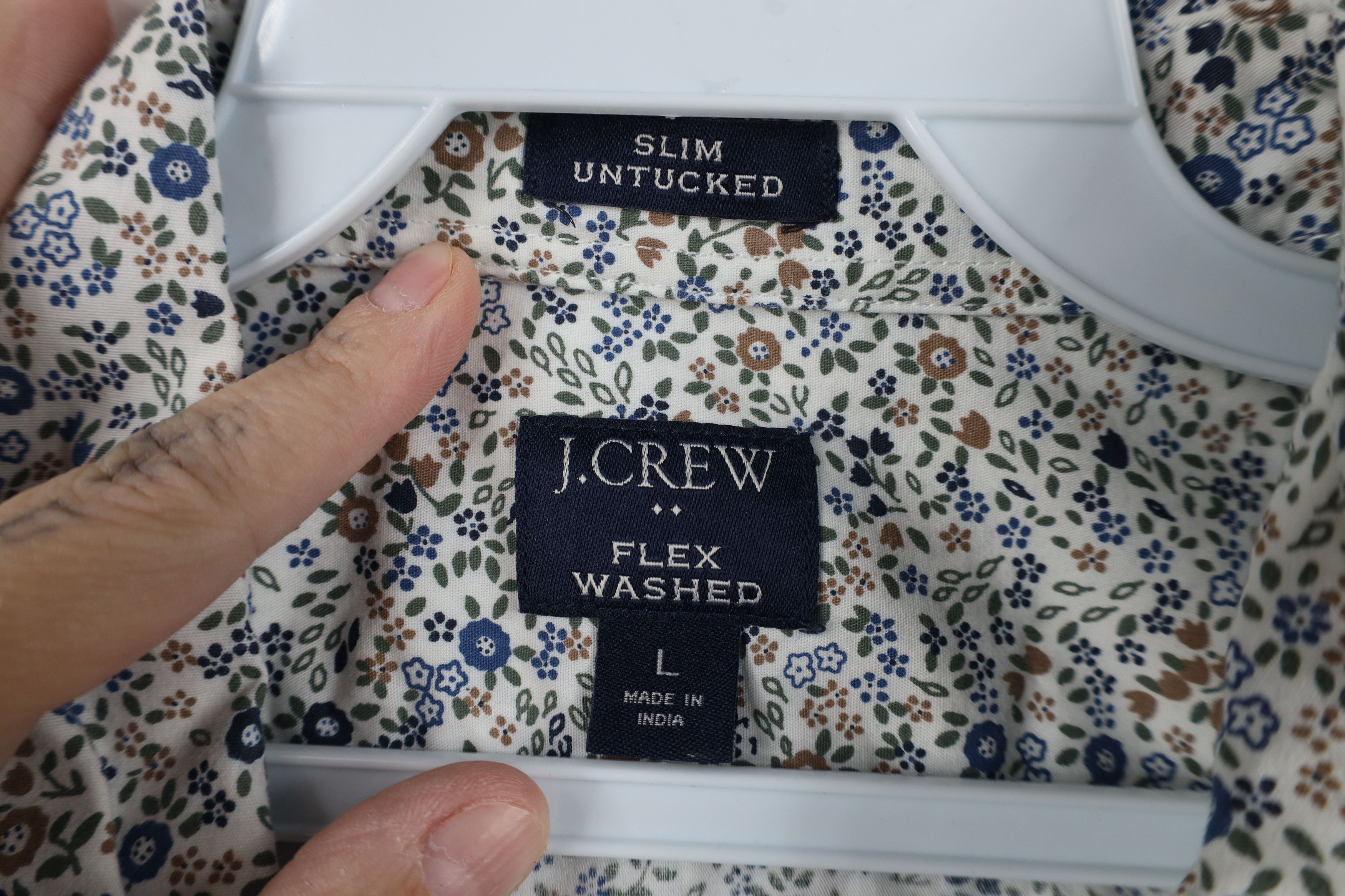 J.Crew J Crew Flex Washed Flower All Over Print Button Down Shirt Size US L / EU 52-54 / 3 - 6 Thumbnail