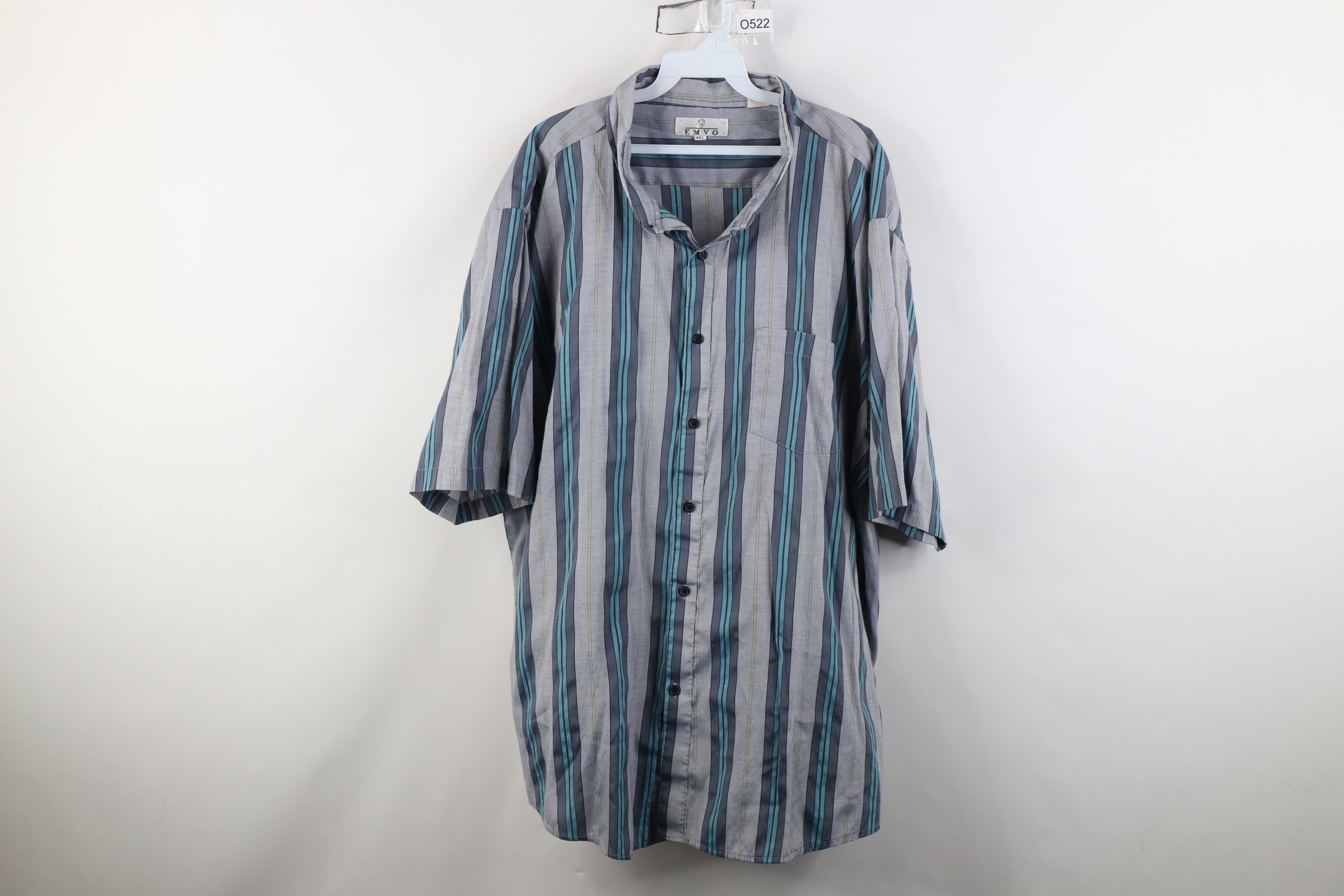 Vintage Vintage 90s Streetwear Block Short Sleeve Button Down Shirt Size US XXL / EU 58 / 5 - 1 Thumbnail