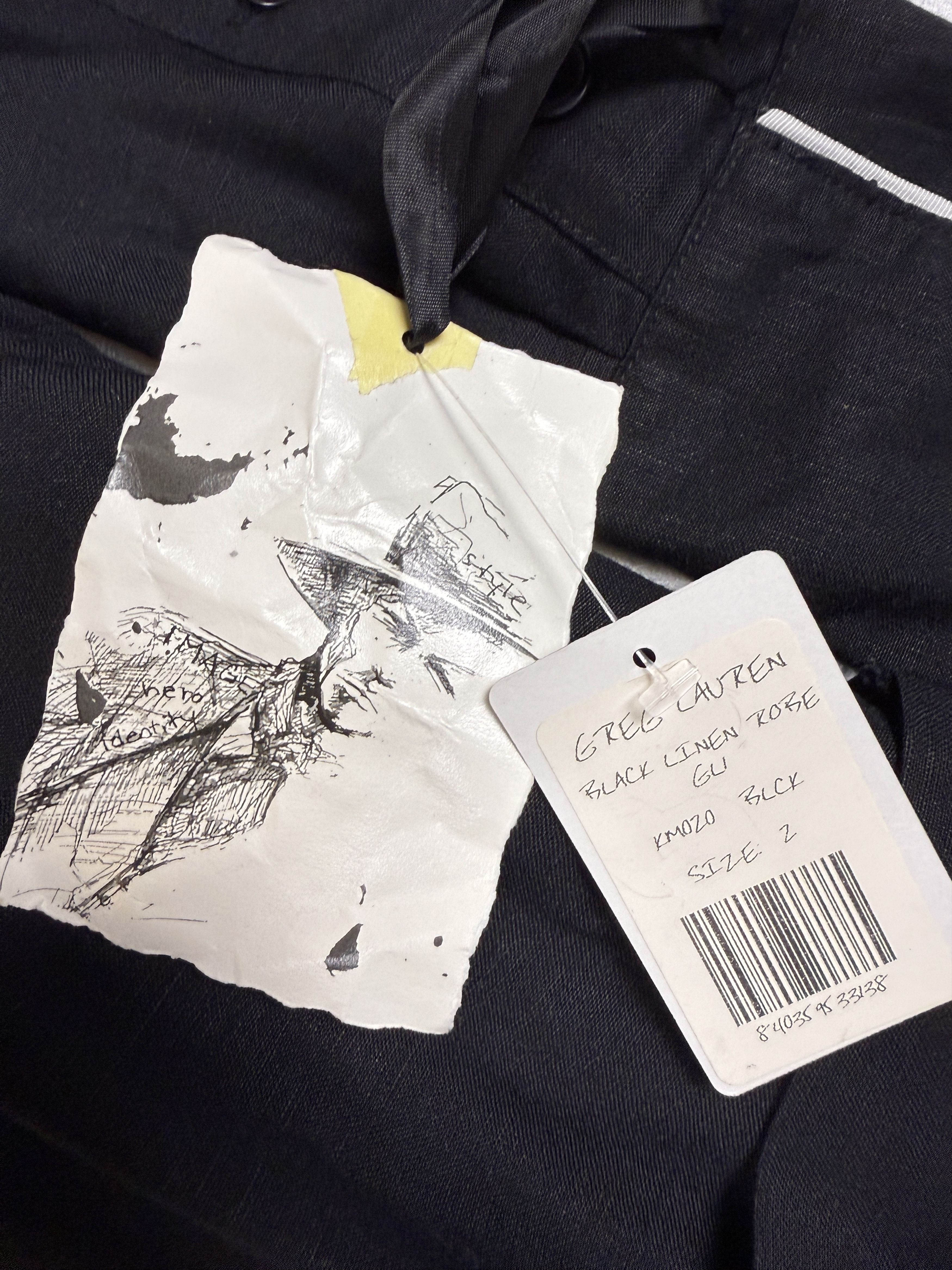 Greg Lauren $1995 Greg Lauren Black Linen Robe GL1 Size US M / EU 48-50 / 2 - 13 Thumbnail