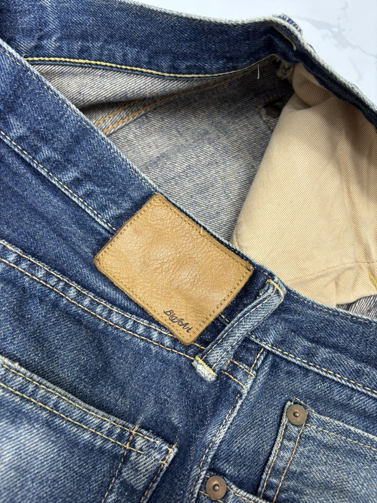 Kapital Vintage Big John Selvedge Redline Distressed Denim Jeans Size US 31 - 8 Thumbnail