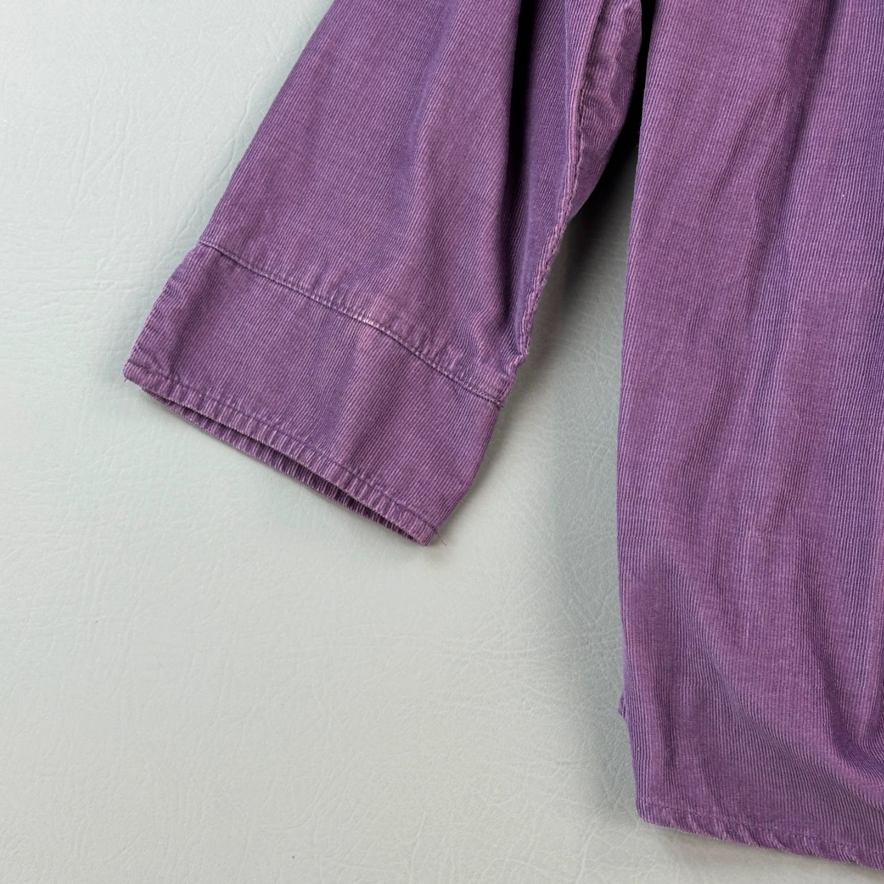 J. Jill J Jill Wrap Jacket Women's 12 Purple Corduroy Tie Front 3/4 Sleeve Casual Jacket Size XL / US 12-14 / IT 48-50 - 3 Thumbnail