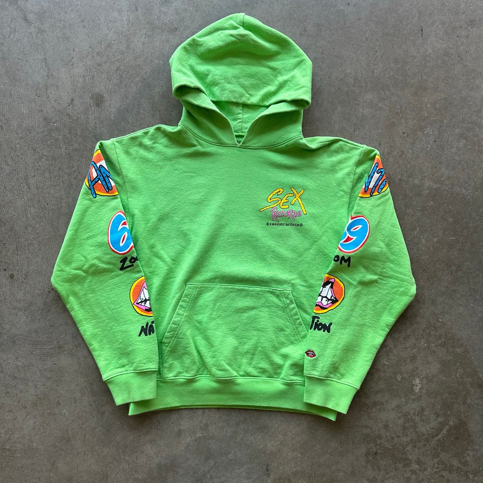 Chrome Hearts Sex Records Green Hoodie | Grailed