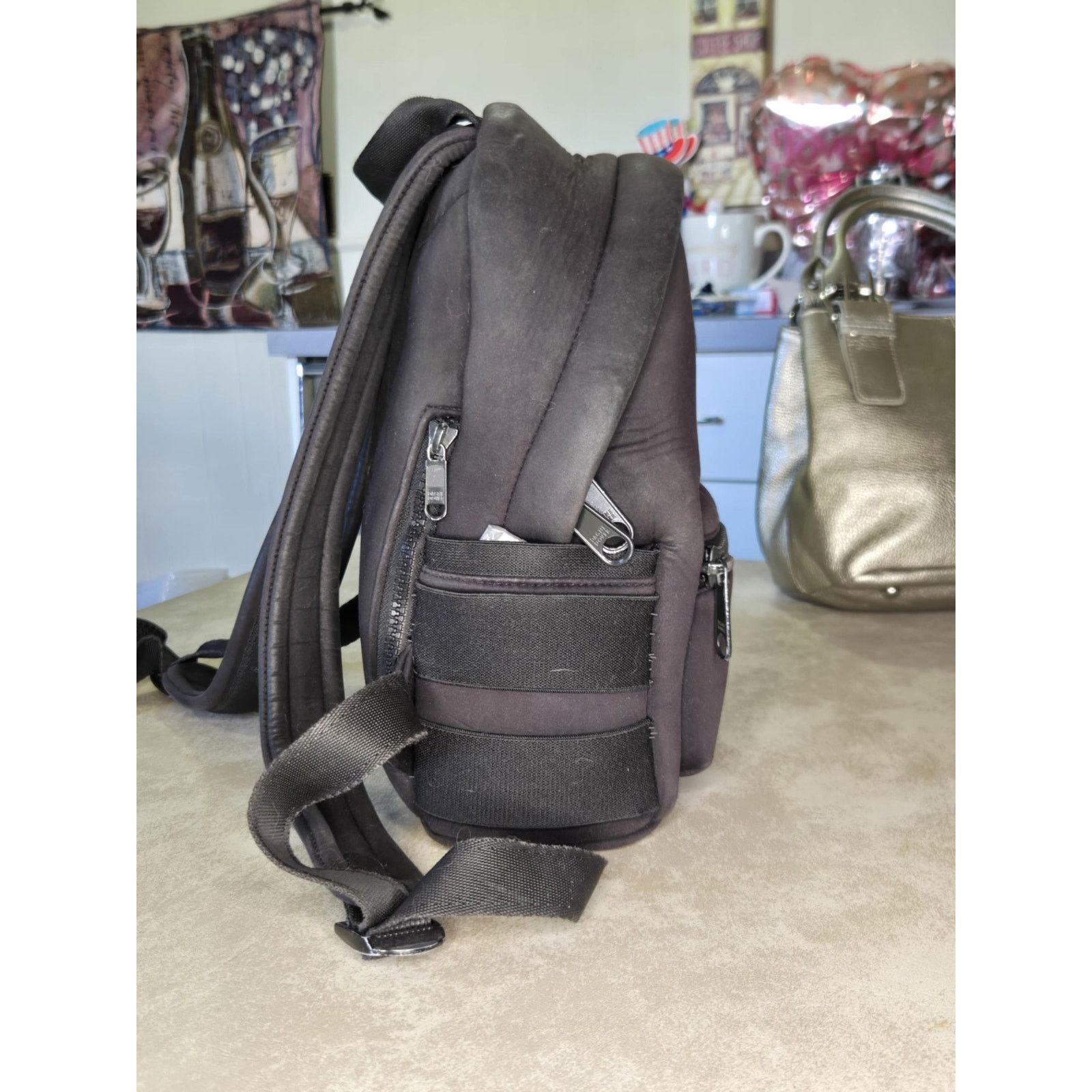 Dagne Dover Dagne Dover neoprene black backpack Size ONE SIZE - 6 Thumbnail