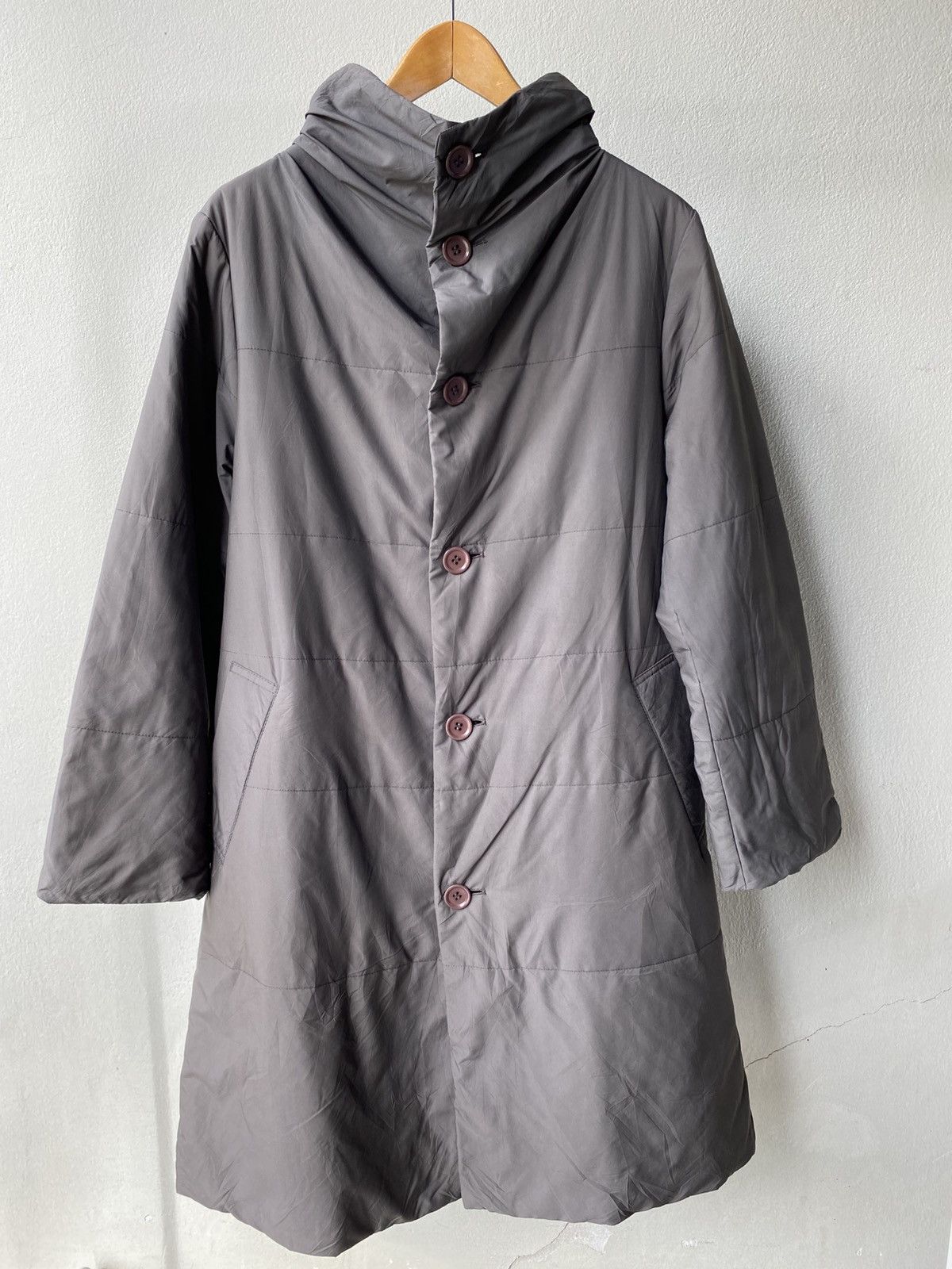 Issey Miyake Plantation Dark grey long coat Size M / US 6-8 / IT 42-44 - 18 Thumbnail