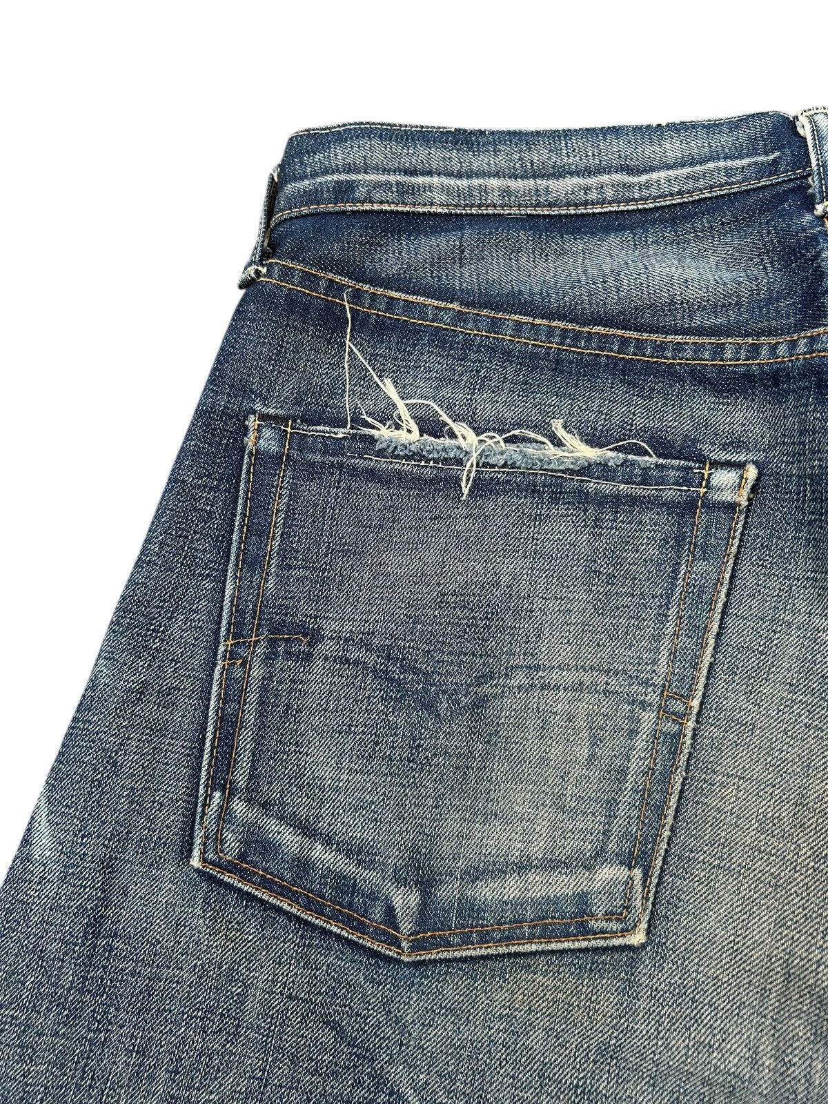 Kapital Vintage Levis Big E 501 Selvedge Distressed Denim Jeans Size US 32 / EU 48 - 16 Thumbnail