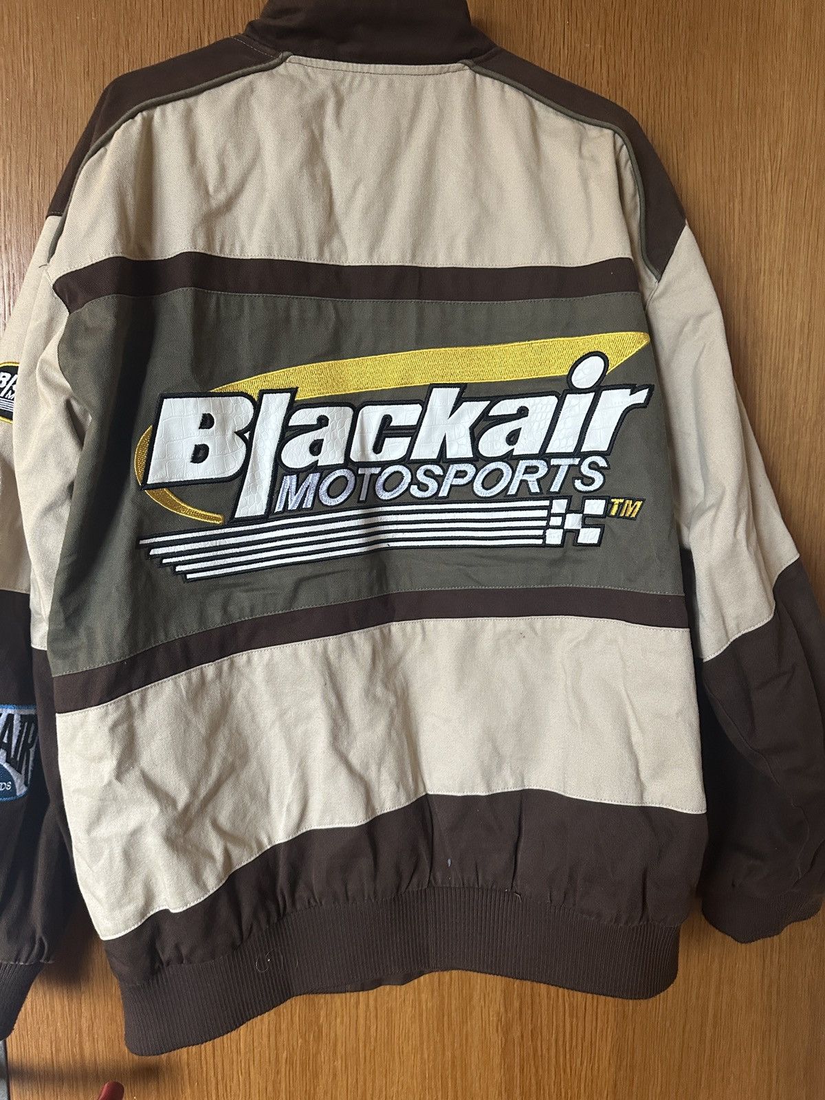 Vintage AELFRIC EDEN BROWN BLACKAIR MOTOSPORTS JACKET Size US M / EU 48-50 / 2 - 3 Thumbnail