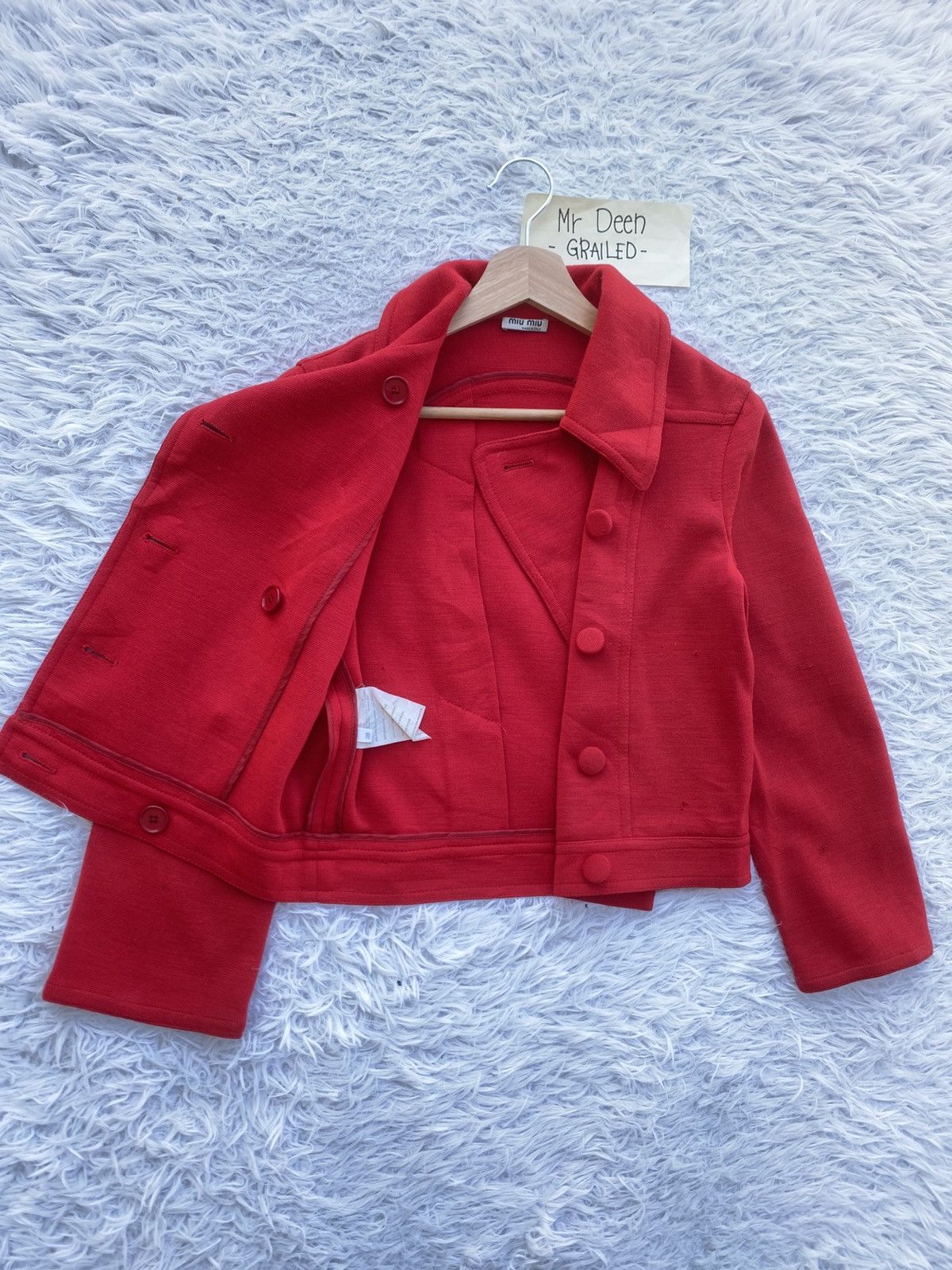 Miu Miu Rare Vintage Miu Miu Cherry Red Cropped Jacket Size S / US 4 / IT 40 - 9 Thumbnail