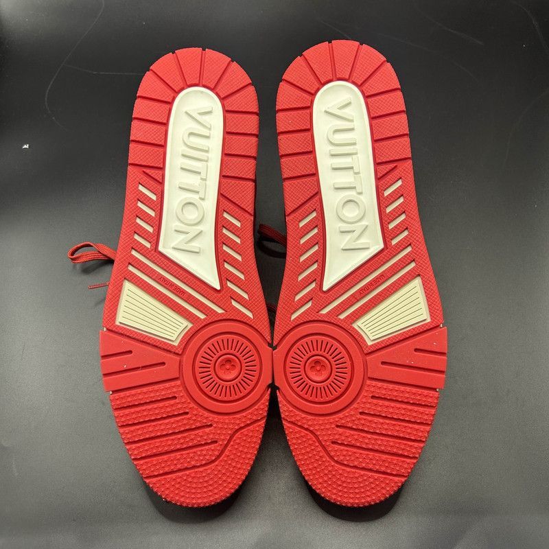 Louis Vuitton Louis Vuitton Red Trainer Sneakers for Men -2508 Size US 9.5 / EU 42-43 - 4 Thumbnail