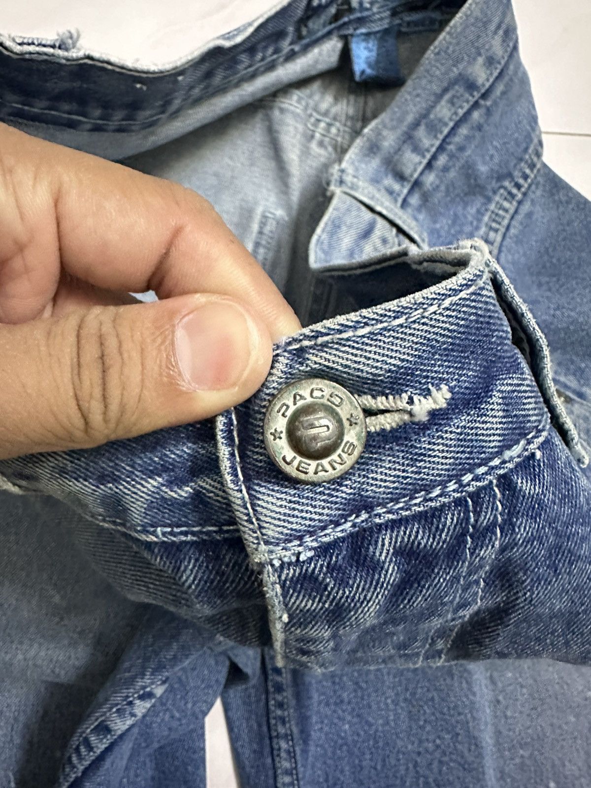 JNCO Distressed Paco Painted Embroidered Baggy Jeans Y2K Jnco Size US 36 / EU 52 - 10 Thumbnail