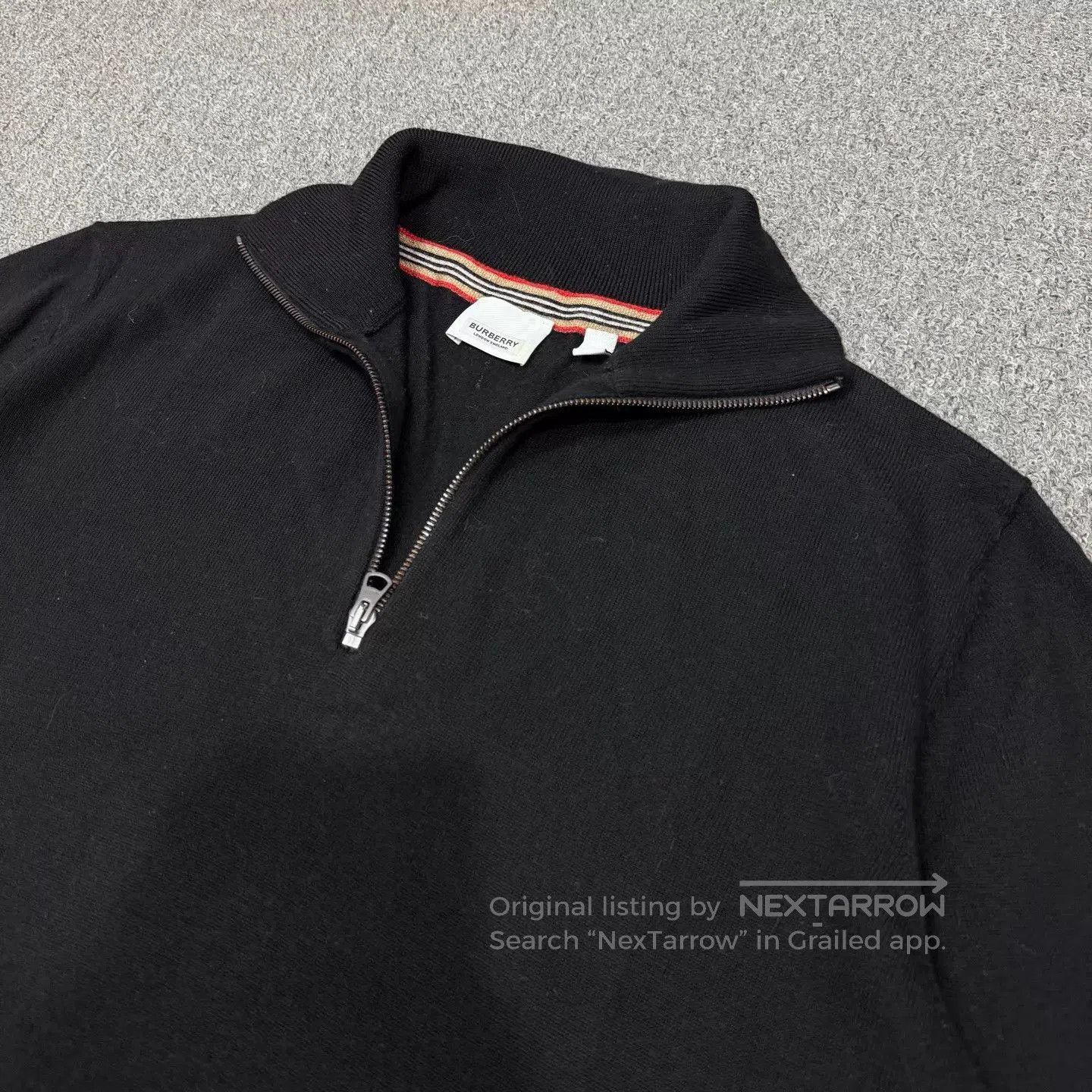 Burberry Black Zip Collar Long Sleeve Sweater - XL. Size US XL / EU 56 / 4 - 3 Thumbnail