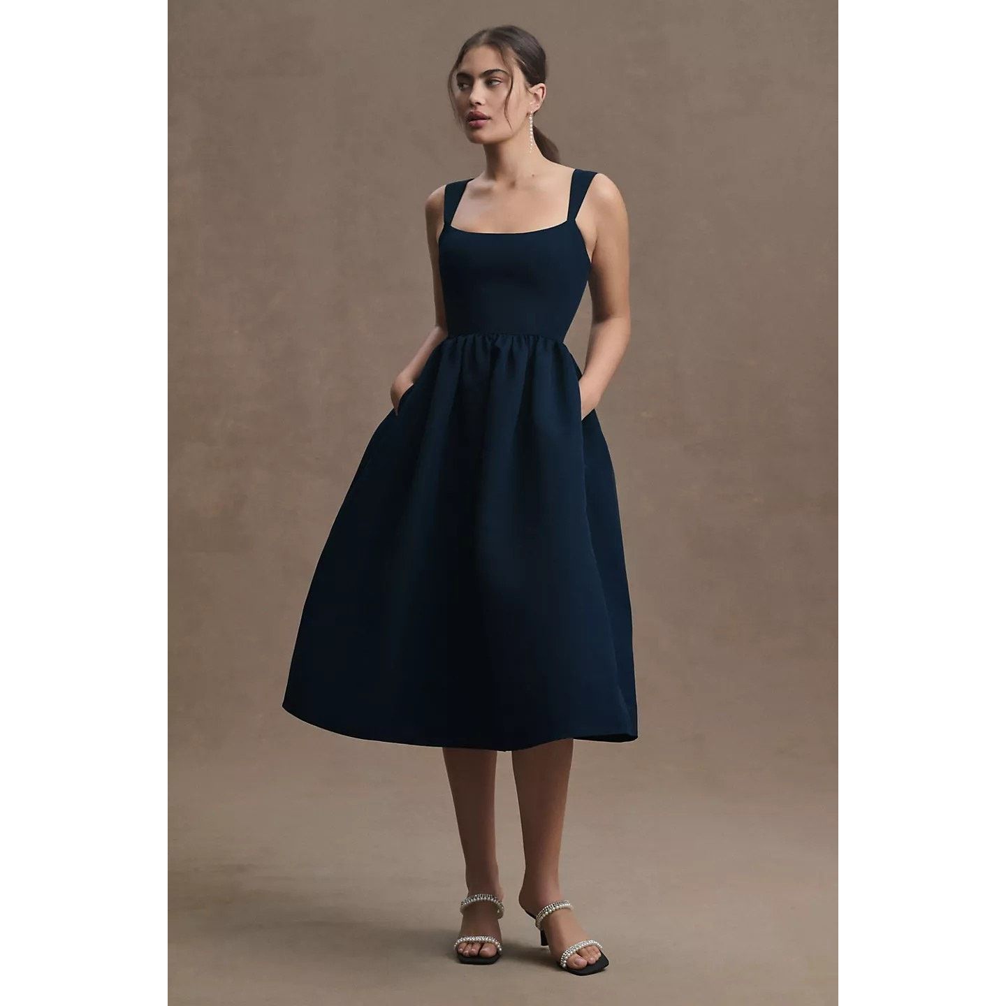 Anthropologie DAILY PRACTICE Dress Bowline Midi Women's XS Blue A-Line  Sleeveless Bow Anthropologie by | Grailed