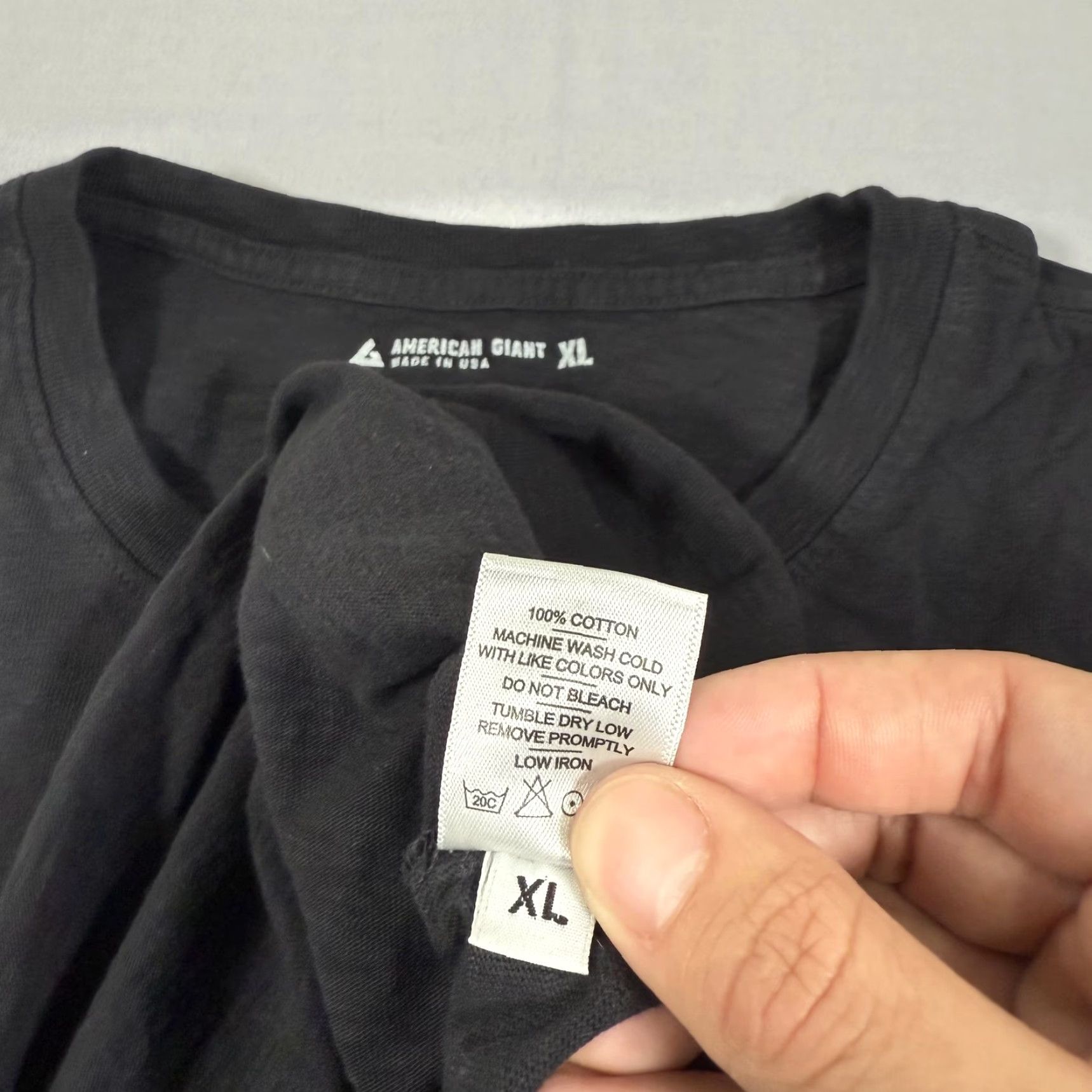Vintage American Giant Shirt Mens XL Black Long Sleeve Crewneck 100% Cotton T-Shirt Workwear Size US XL / EU 56 / 4 - 7 Thumbnail