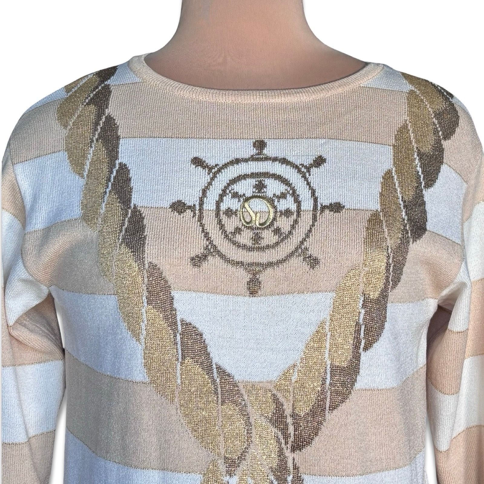 St. John Vintage St John Collection Nautical Rope Knit Tunic Sweater Size S / US 4 / IT 40 - 5 Thumbnail