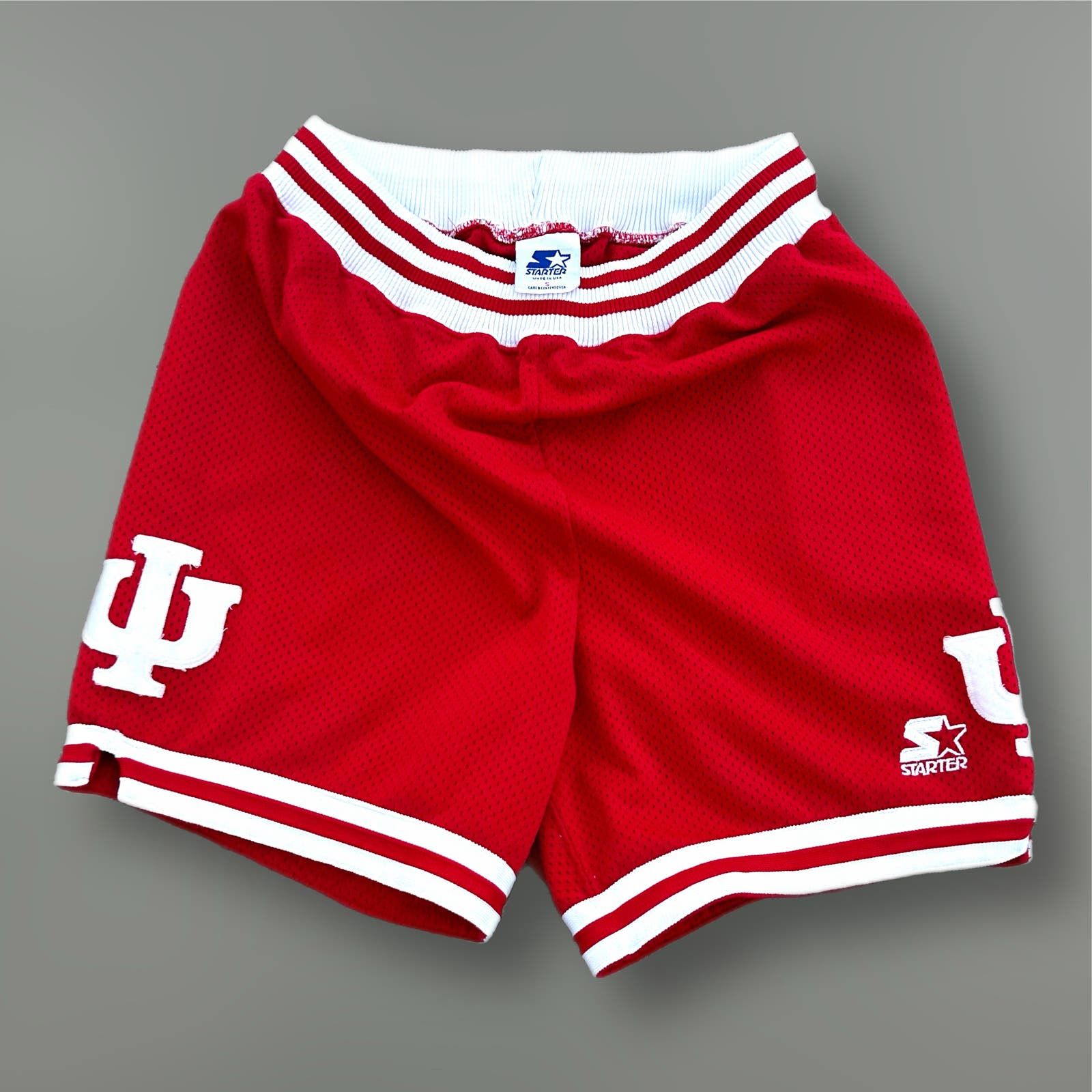 image of NCAA x Starter VTG Starter Indiana Hoosiers Basketball Shorts Red White S, Men's (Size 28)