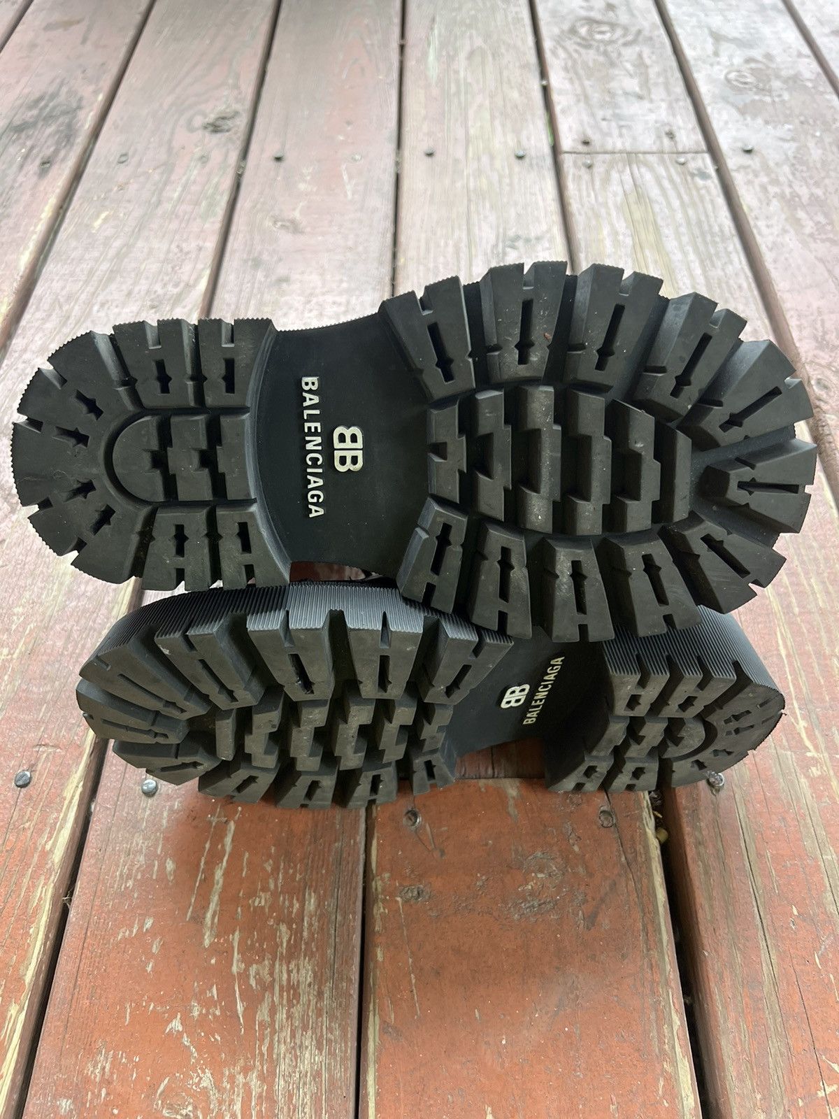 Balenciaga Black stomper with double ziper boots