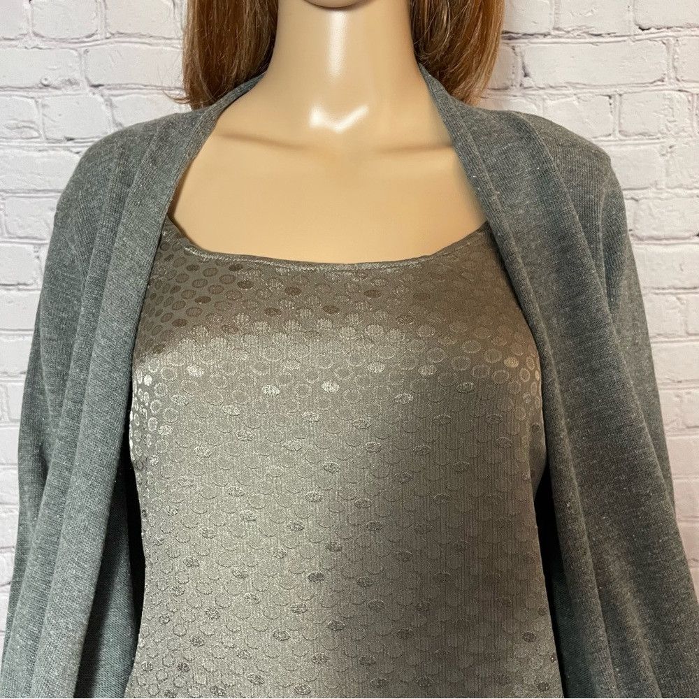 Other Elementz Grey Cardigan With Attached Tank Top Size M Size M / US 6-8 / IT 42-44 - 4 Thumbnail