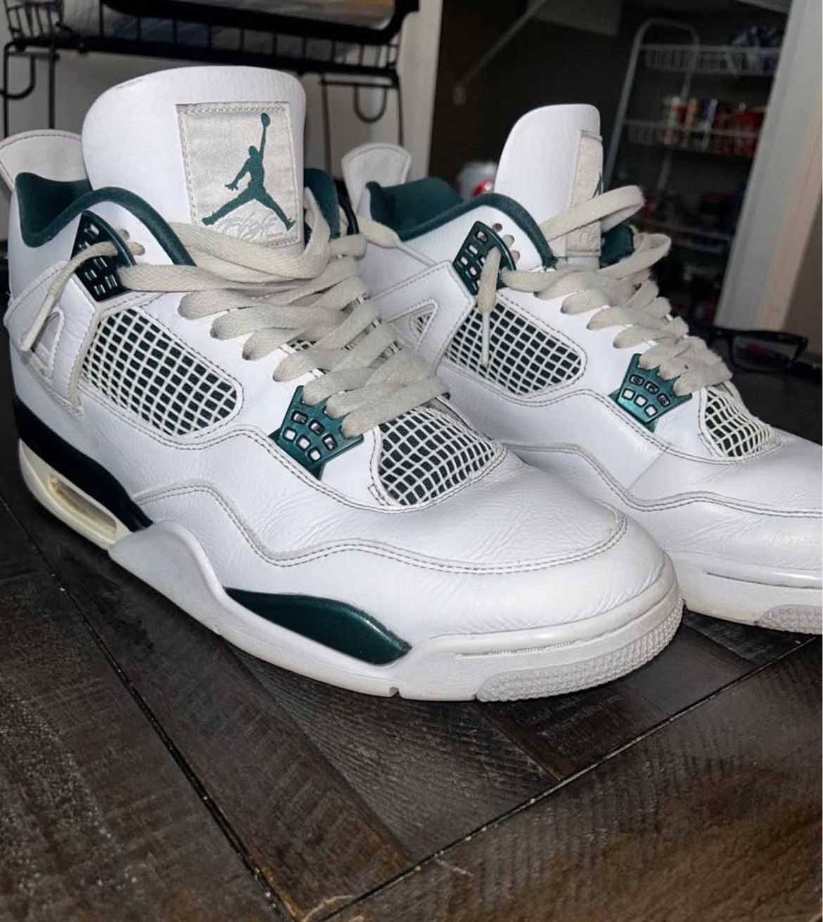 Nike oxidized green mens jordan 4s size 12.5 Size US 12.5 / EU 45-46 - 4 Thumbnail