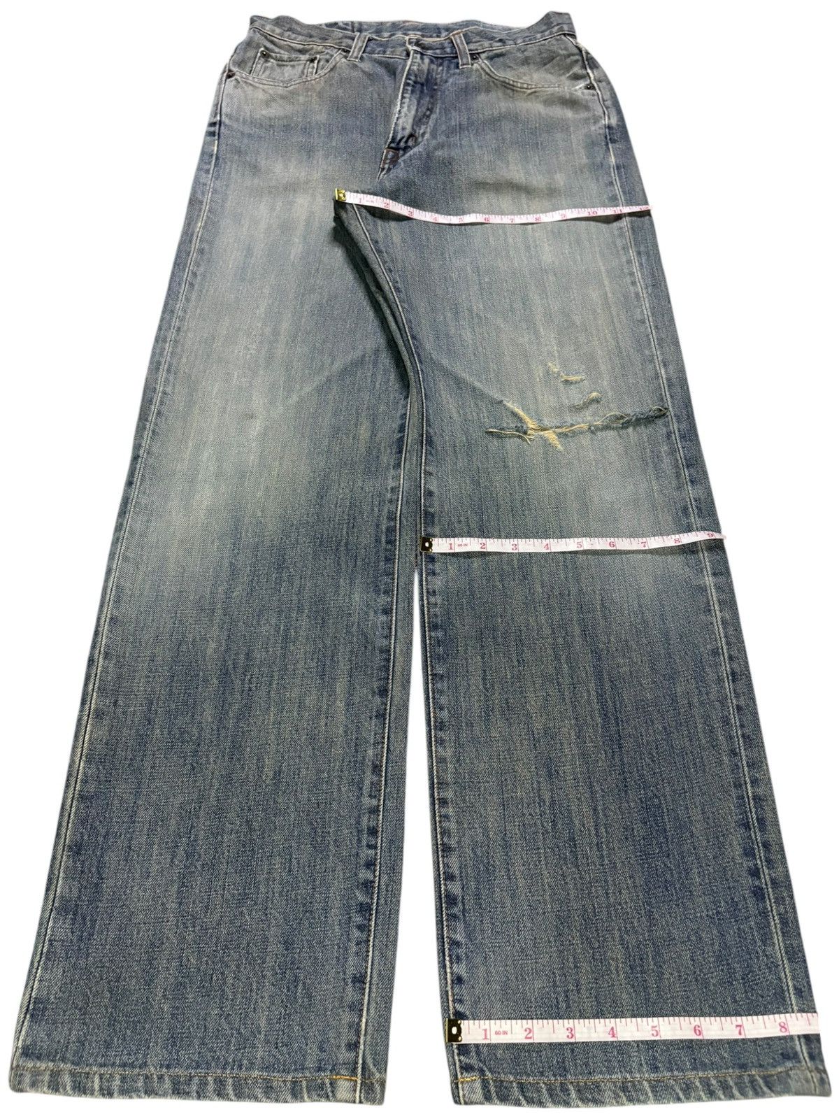 Japanese Brand Vintage Japanese Brand Distressed Baggy Jeans Size US 29 - 14 Thumbnail