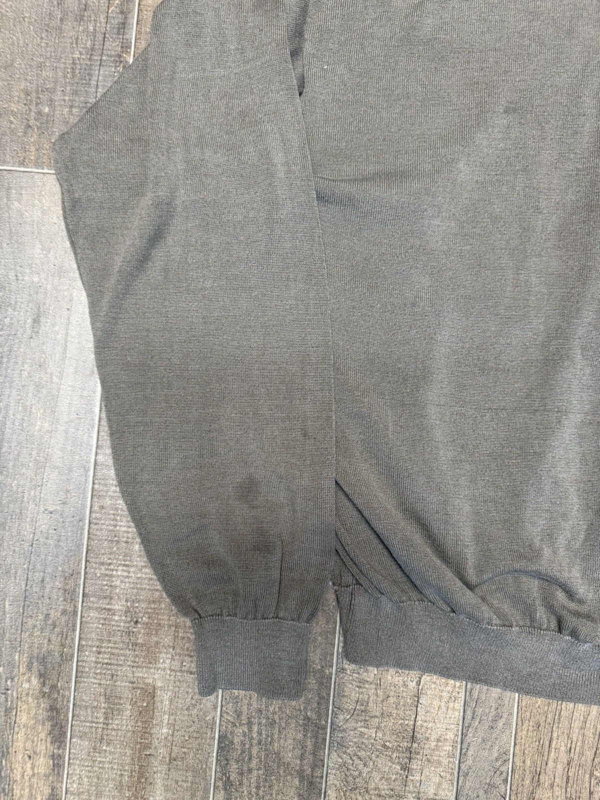 Pronto Uomo Preppy Pronto Uomo Olive Silk Blend Turtle Neck Sweater Size XL / US 12-14 / IT 48-50 - 2 Thumbnail