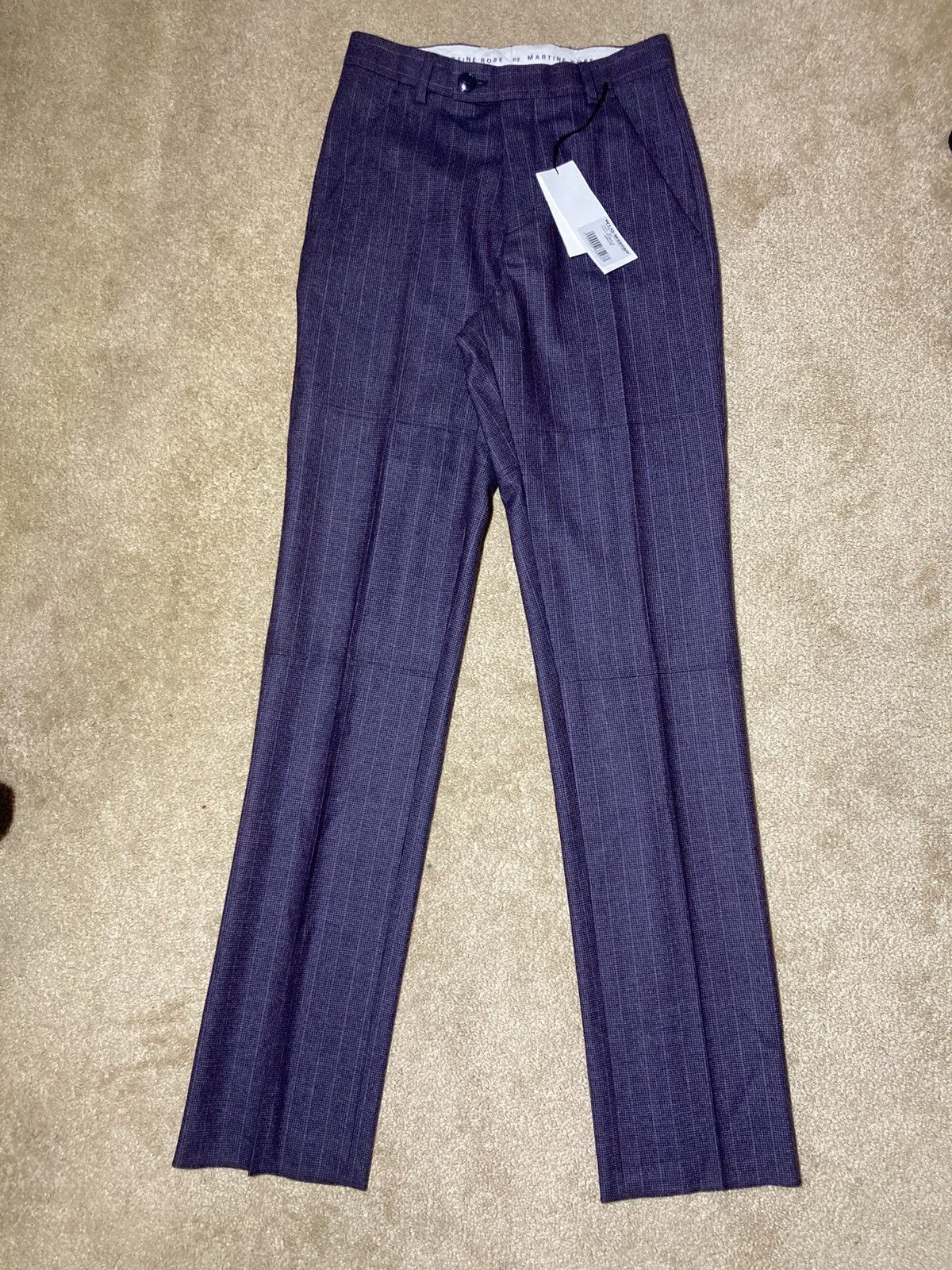 Martine Rose New FW21 Martine Rose Purple Tailored Suit Pants Check 2021 Size US 28 / EU 44 - 2 Thumbnail