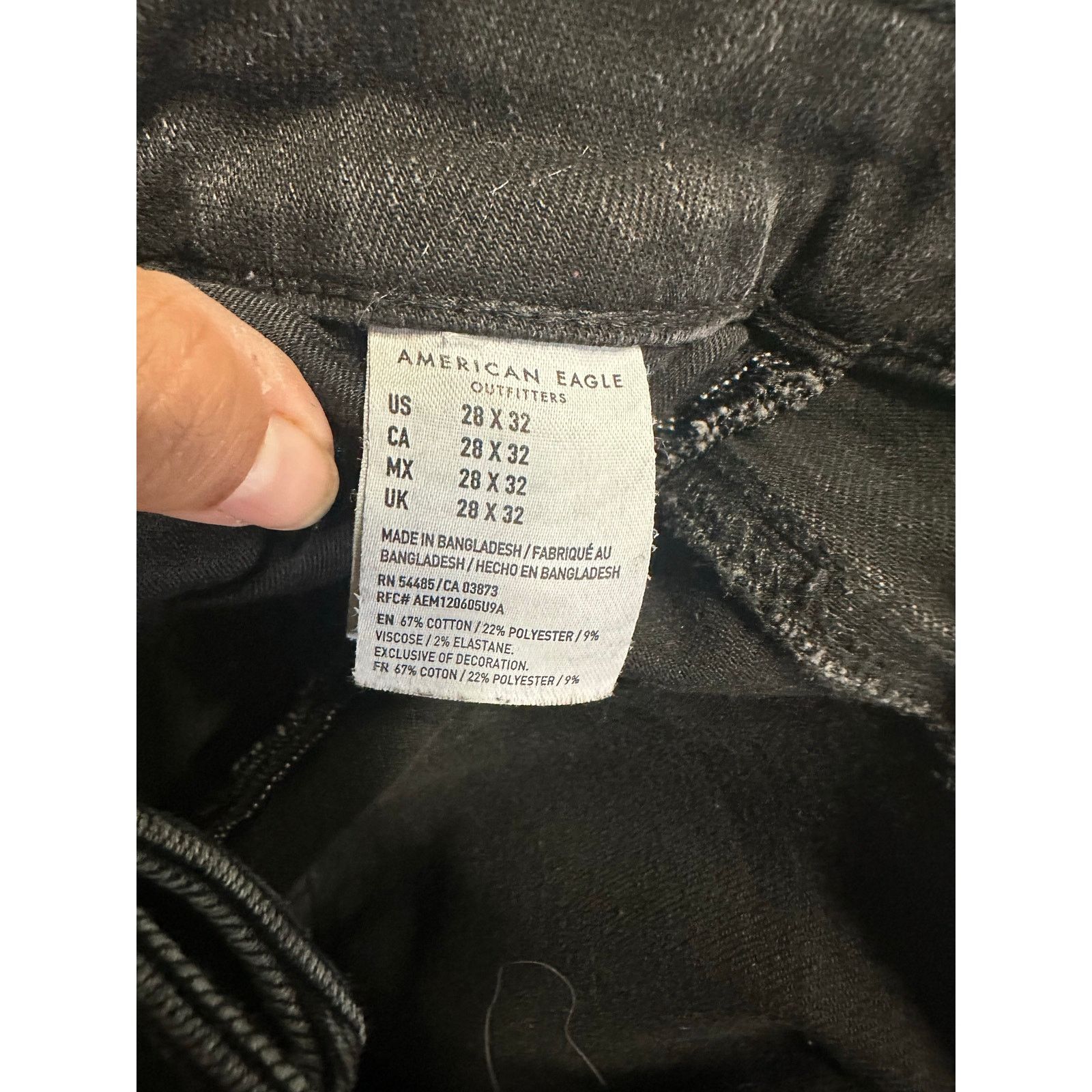 American Eagle Outfitters American Eagle Black Slim Jeans 28x32 Size US 28 / EU 44 - 9 Thumbnail