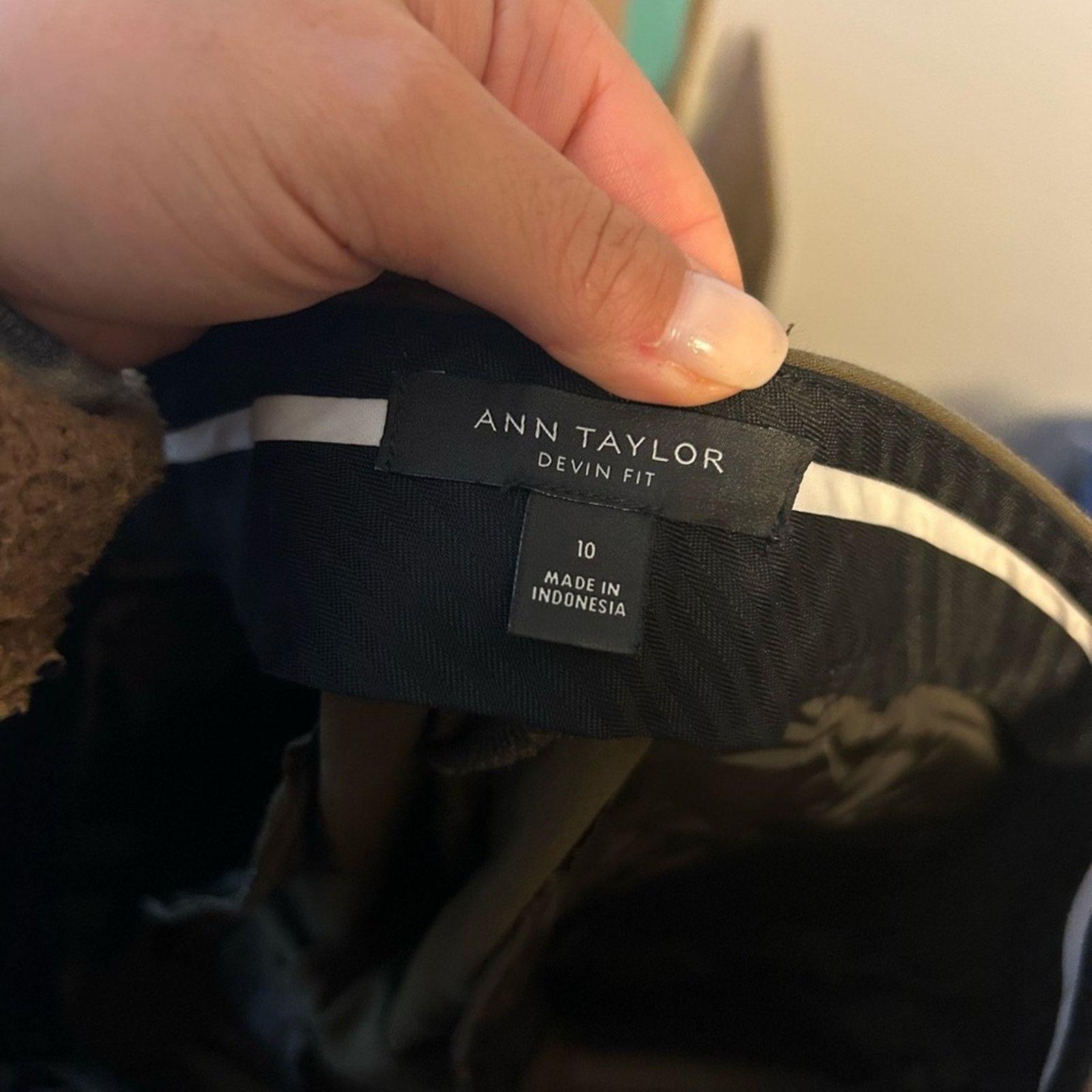 Ann Taylor Ann Taylor Olive Green Devin Fit Ankle Trousers Size 32" / US 10 / IT 46 - 3 Thumbnail