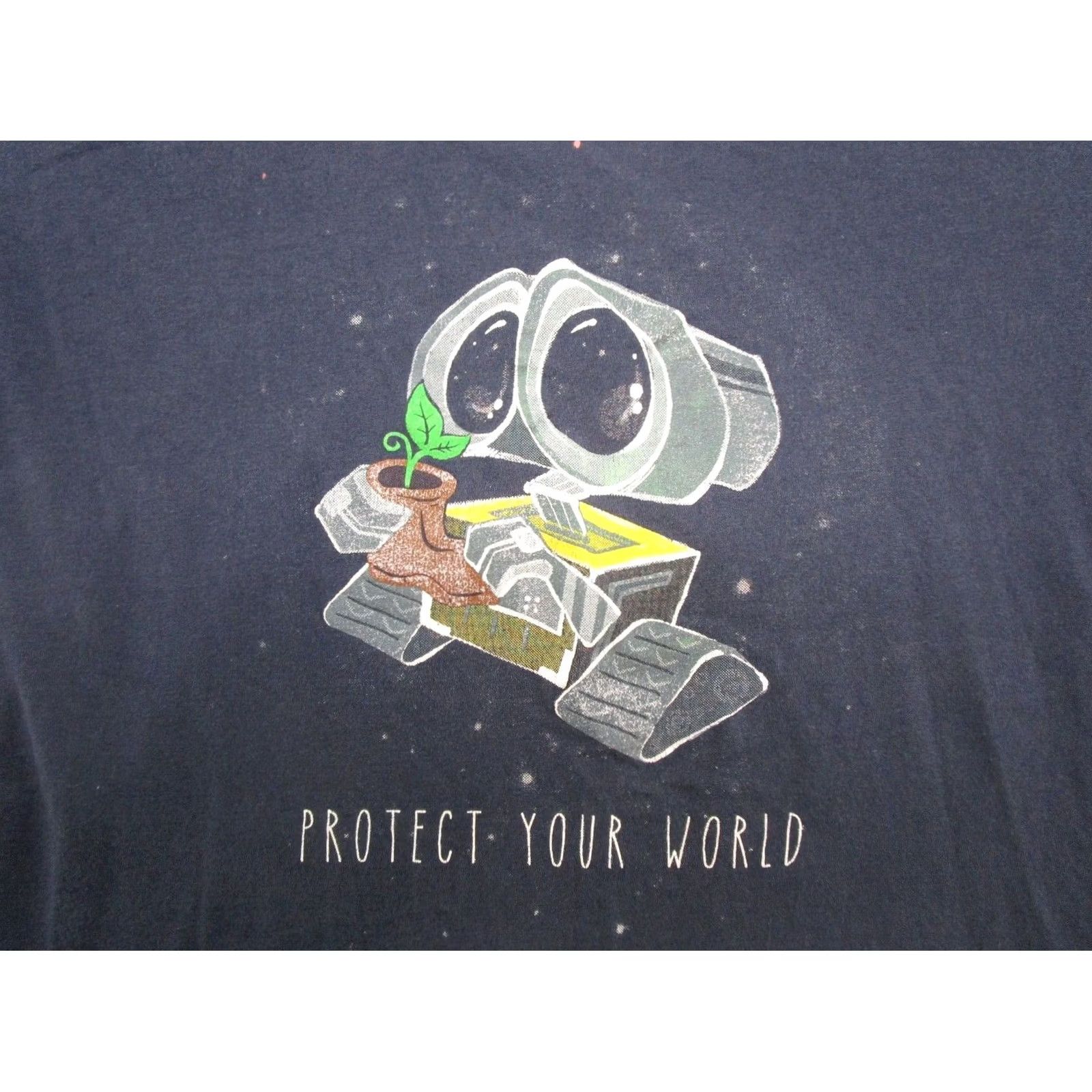 Disney VTG Y2K WALL•E Movie Promo Disney Protect Your World Women's Shirt Pixar Shirt M Blue Girls Womens Size M / US 6-8 / IT 42-44 - 2 Thumbnail