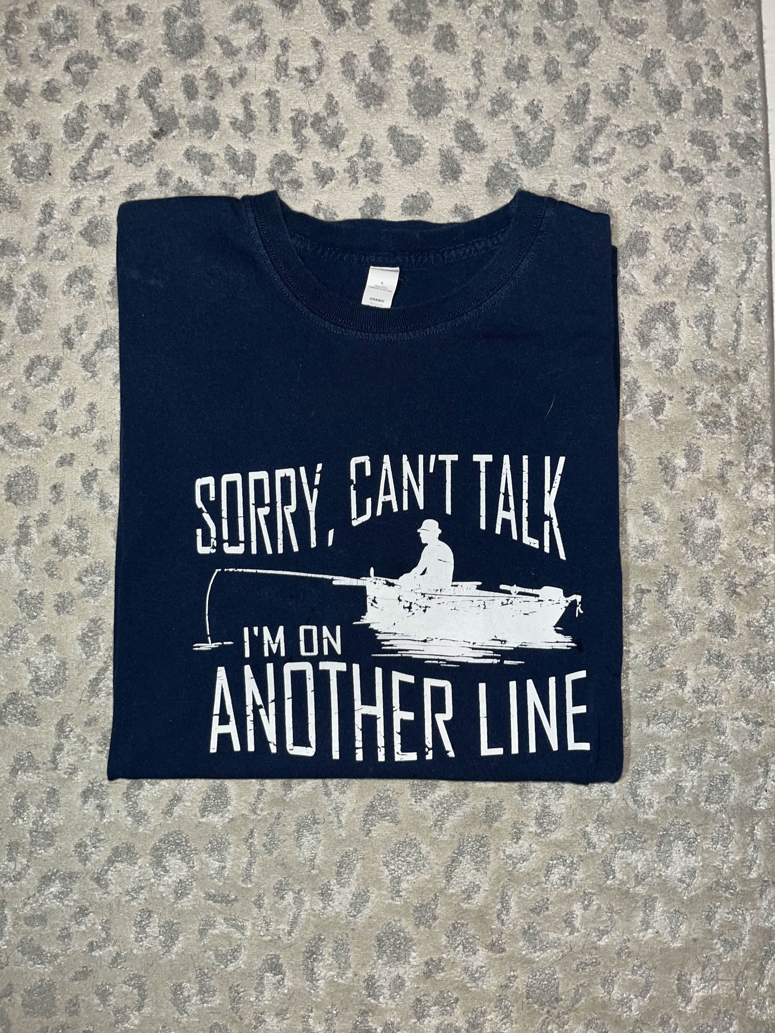Vintage Vintage Y2K Sorry, Can't Talk I'm On Another Line Shirt Size US L / EU 52-54 / 3 - 1 Thumbnail