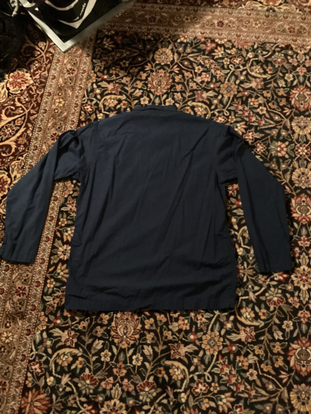 Universal Works Universal Works - Navy Cotton Bakers Jacket / Overshirt Size US M / EU 48-50 / 2 - 2 Thumbnail