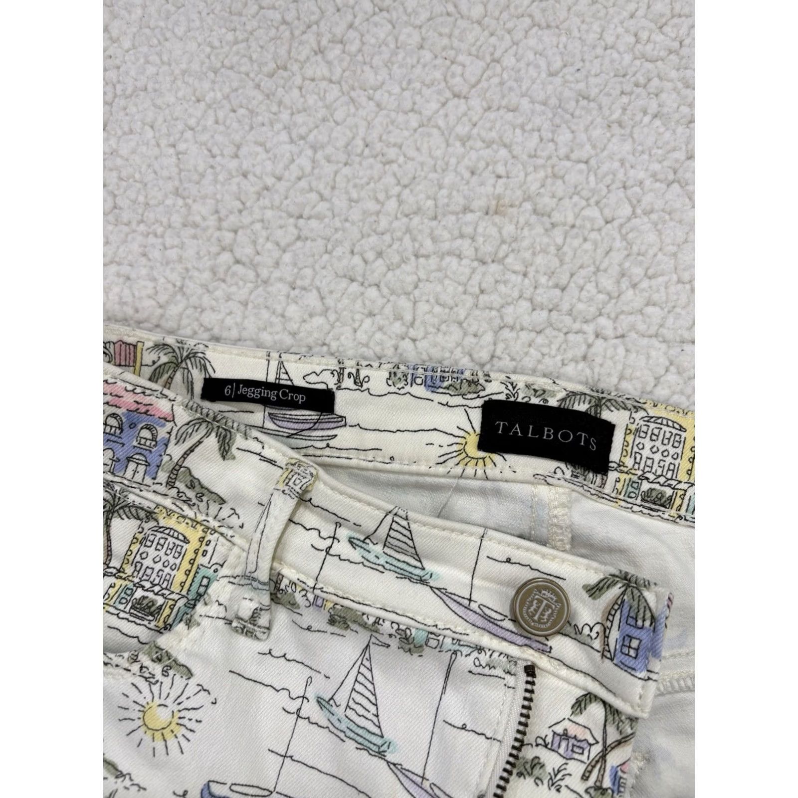 Talbots Talbots Pants - Talbots Jegging Beach Crop Paisley 6 Women Multicolor Tapered Stretch Pockets Regular Size 28" / US 6 / IT 42 - 4 Thumbnail