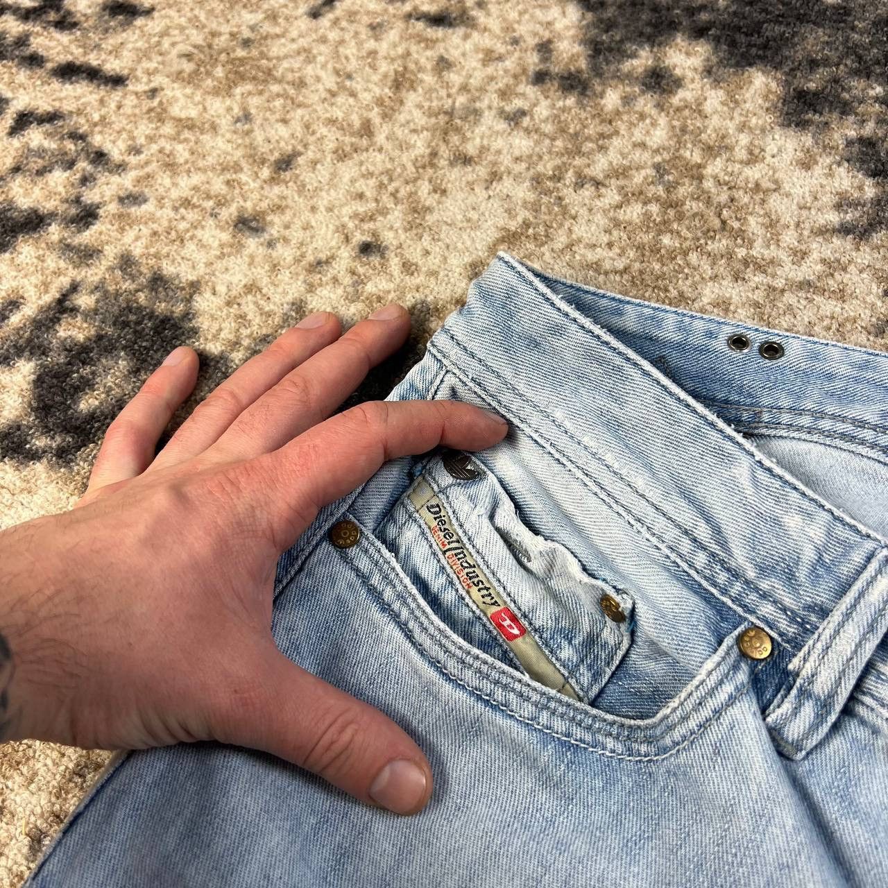 Adidas × Diesel Diesel x Adidas Vintage Y2K Distressed Denim Jeans Size US 30 / EU 46 - 9 Thumbnail