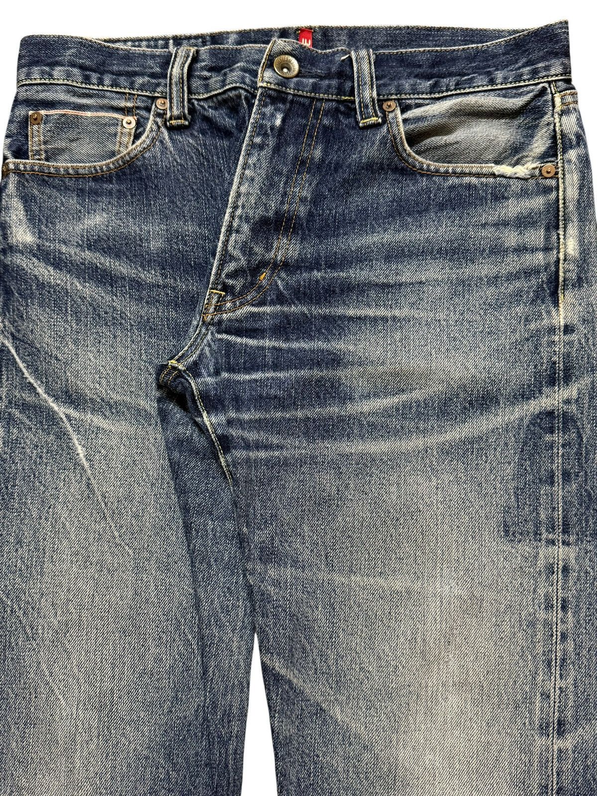 Uniqlo Vintage Y2K Japan Uniqlo Selvedge Faded Whiskers Loose Fits Size US 32 / EU 48 - 3 Thumbnail