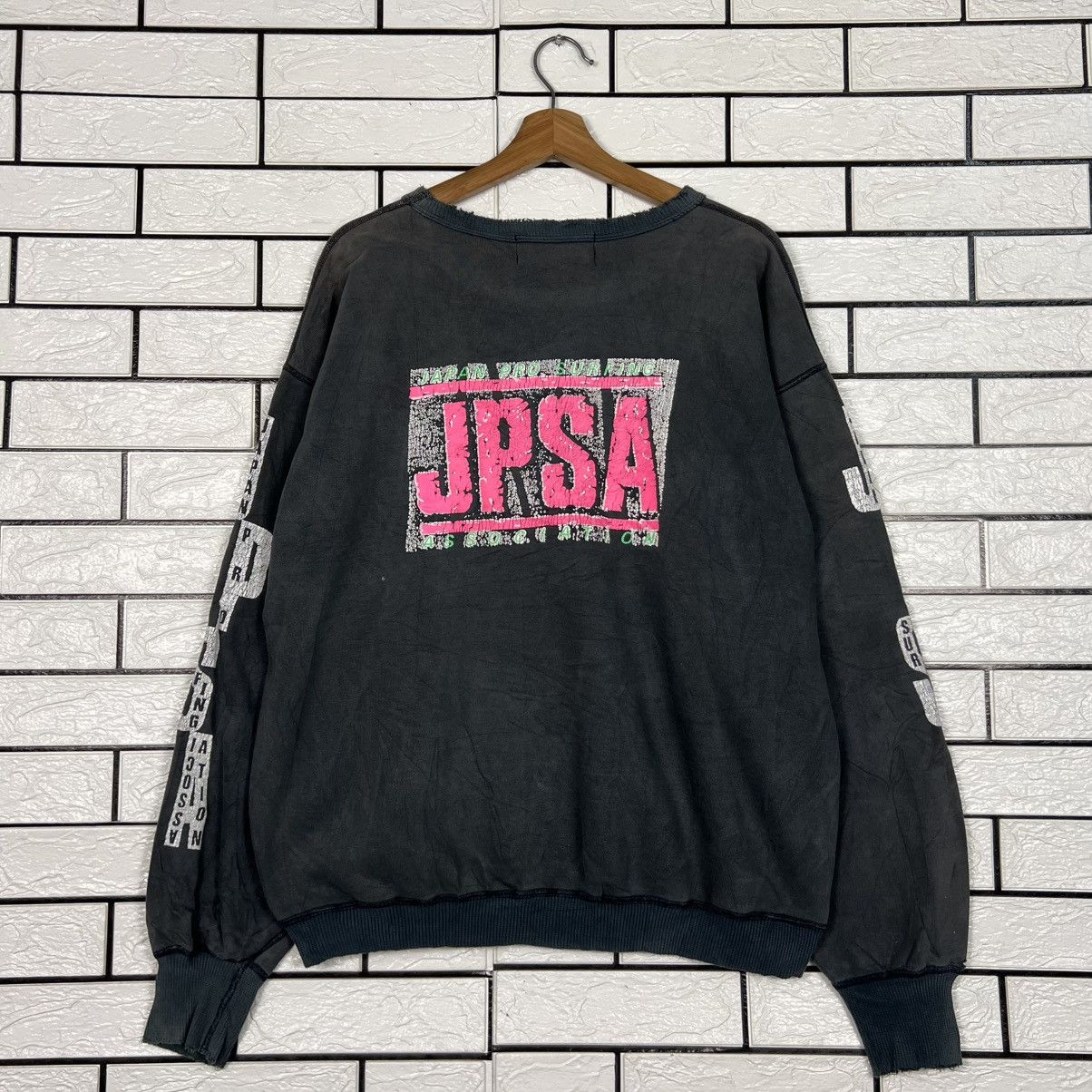 Vintage 90s JPSA Japan Pro Surfing Association Sweatshirt #4270-C194 Size US L / EU 52-54 / 3 - 1 Thumbnail