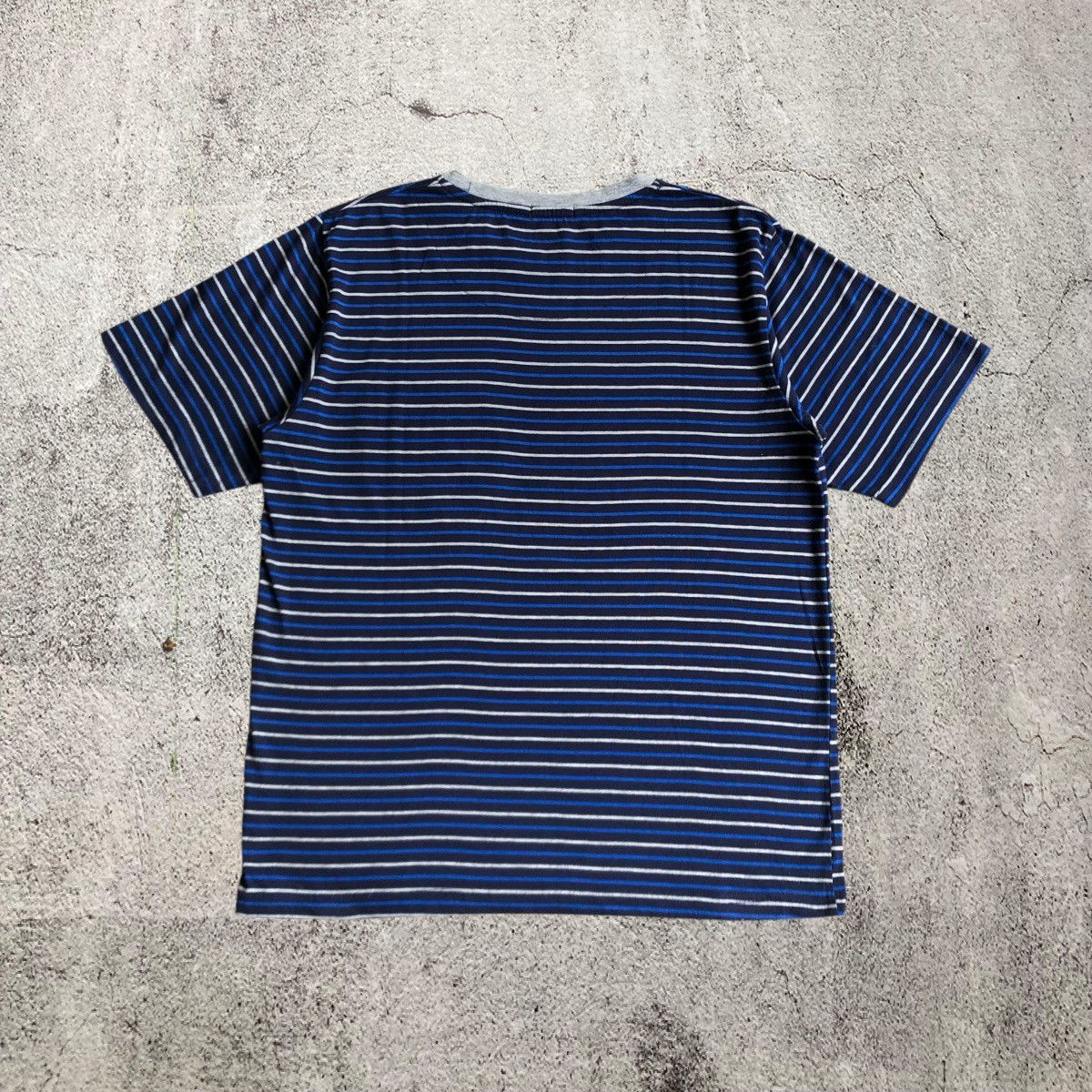 Kansai Yamamoto 2000s Kansai Yamamoto Japan Pocket Stripe T-shirt Blue Navy Size US L / EU 52-54 / 3 - 7 Thumbnail