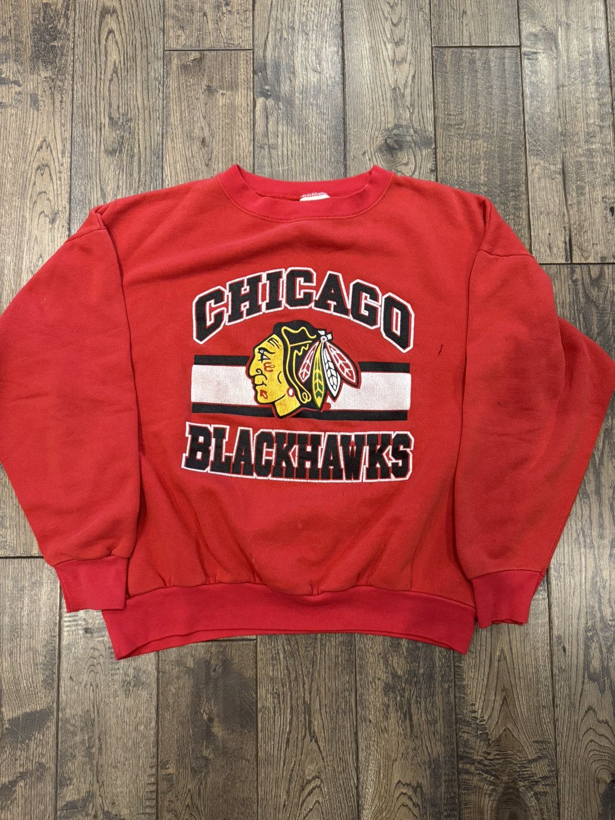 Nutmeg Nutmeg Chicago Blackhawks Crewneck Sweater Size US XL / EU 56 / 4 - 1 Thumbnail
