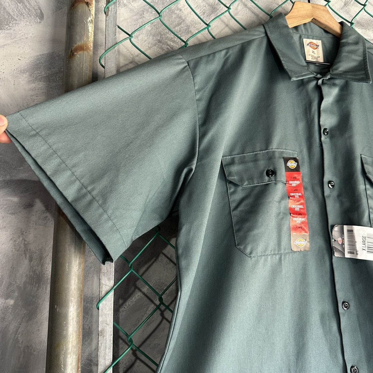 Dickies Dickies Button Up Shirt Mens XL Green New Workwear Mechanic Size US XL / EU 56 / 4 - 5 Thumbnail