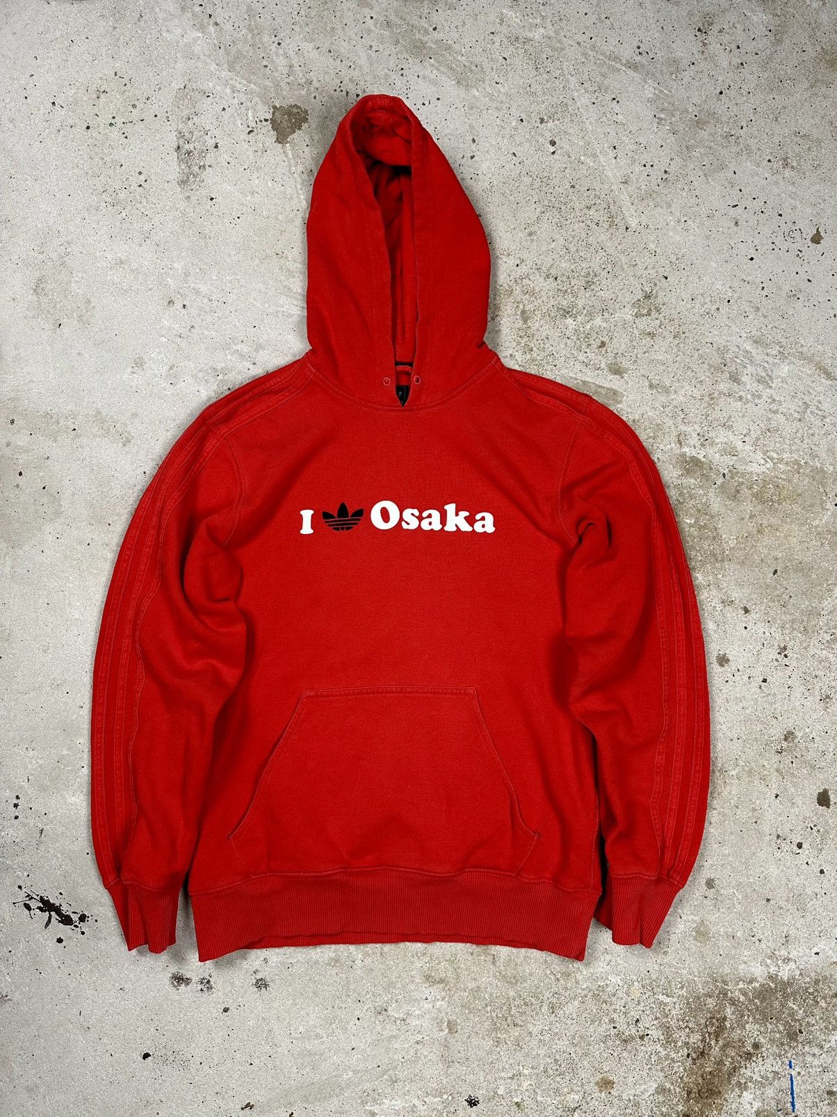 Adidas × Japanese Brand × Vintage Vintage Y2K Adidas Osaka Japan Red Hoodie Sweatshirt Size US S / EU 44-46 / 1 - 1 Thumbnail