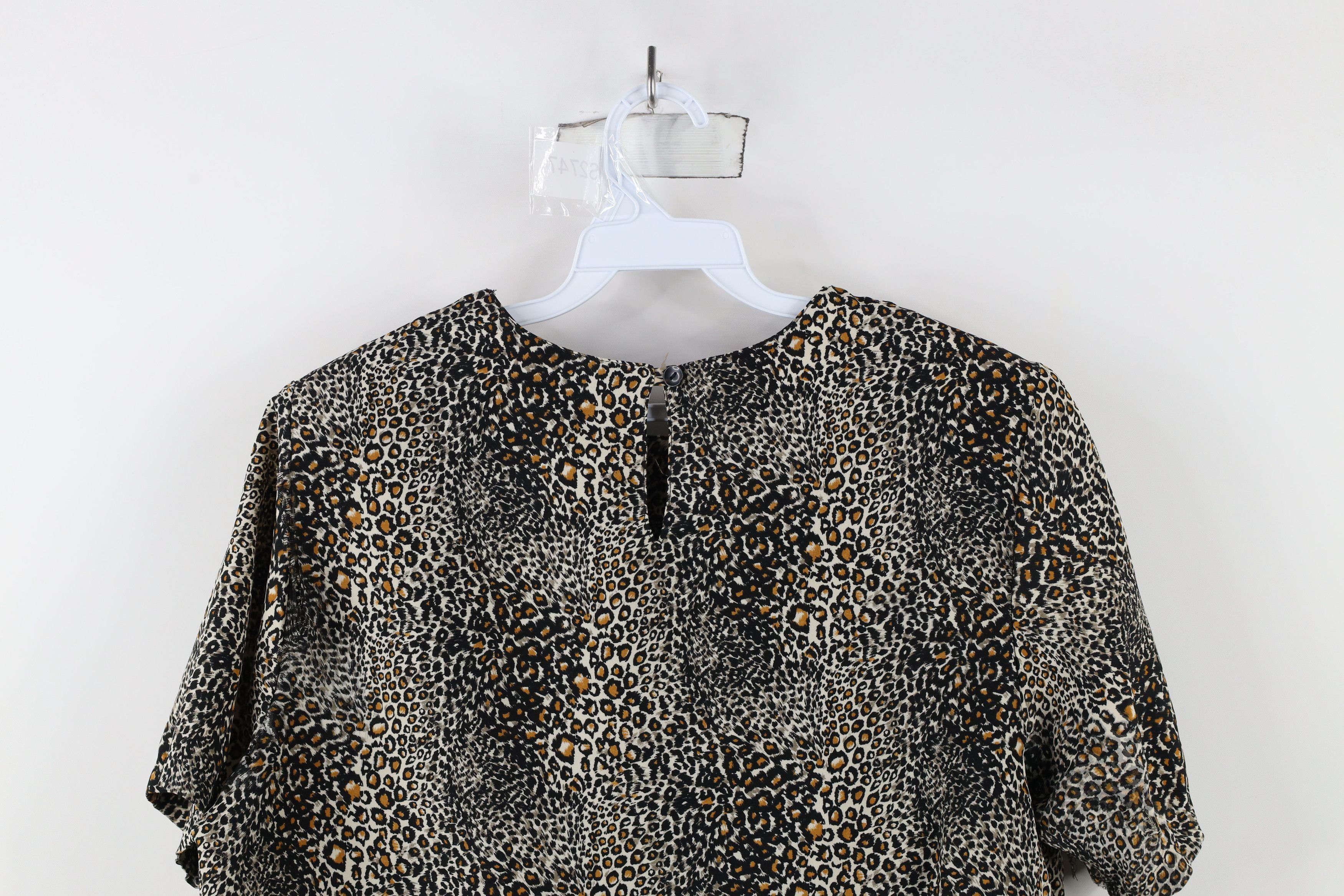 Vintage Vintage 90s Streetwear Leopard Cheetah Blouse Shirt USA Size L / US 10 / IT 46 - 11 Thumbnail