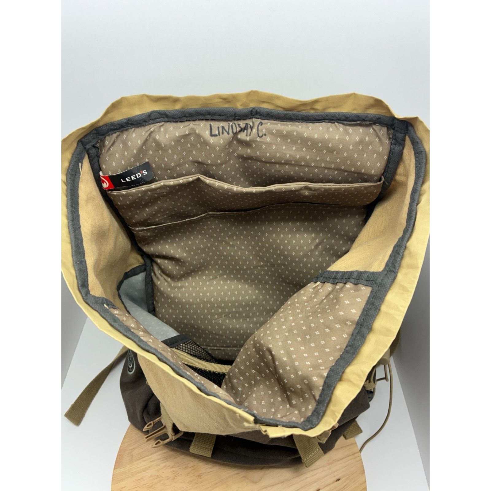 Other Leeds Canvas Laptop Backpack Tan Gray GenSend SEND Relief Size ONE SIZE - 7 Thumbnail