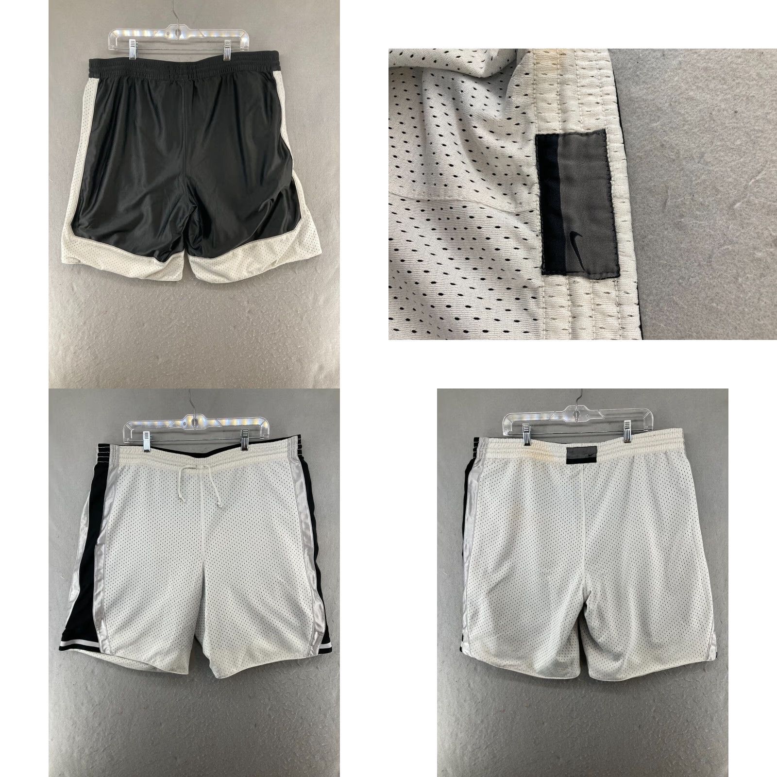 Nike Nike Mens Reversible Shorts Large Black White Drawstring Basketball Size US 33 - 8 Thumbnail