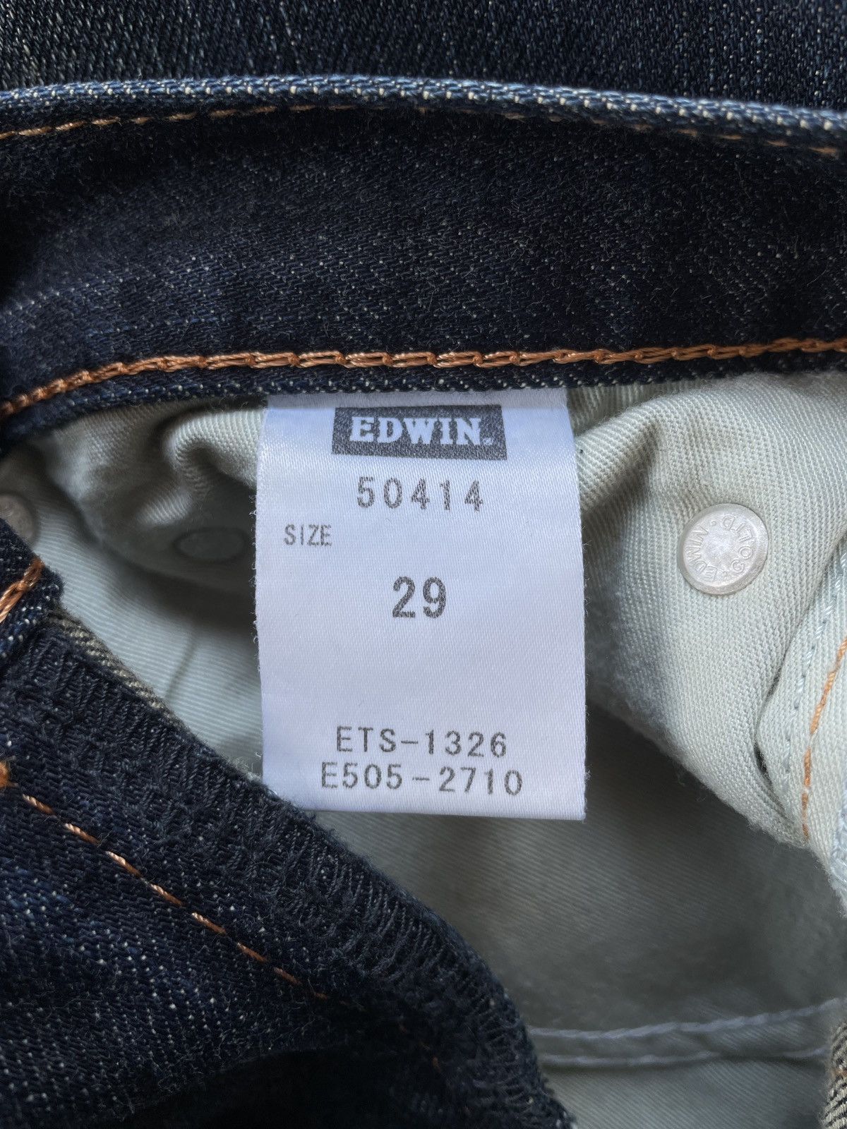 Edwin Vintage Edwin 504 Straight Jeans (LG116) Size US 30 / EU 46 - 11 Thumbnail