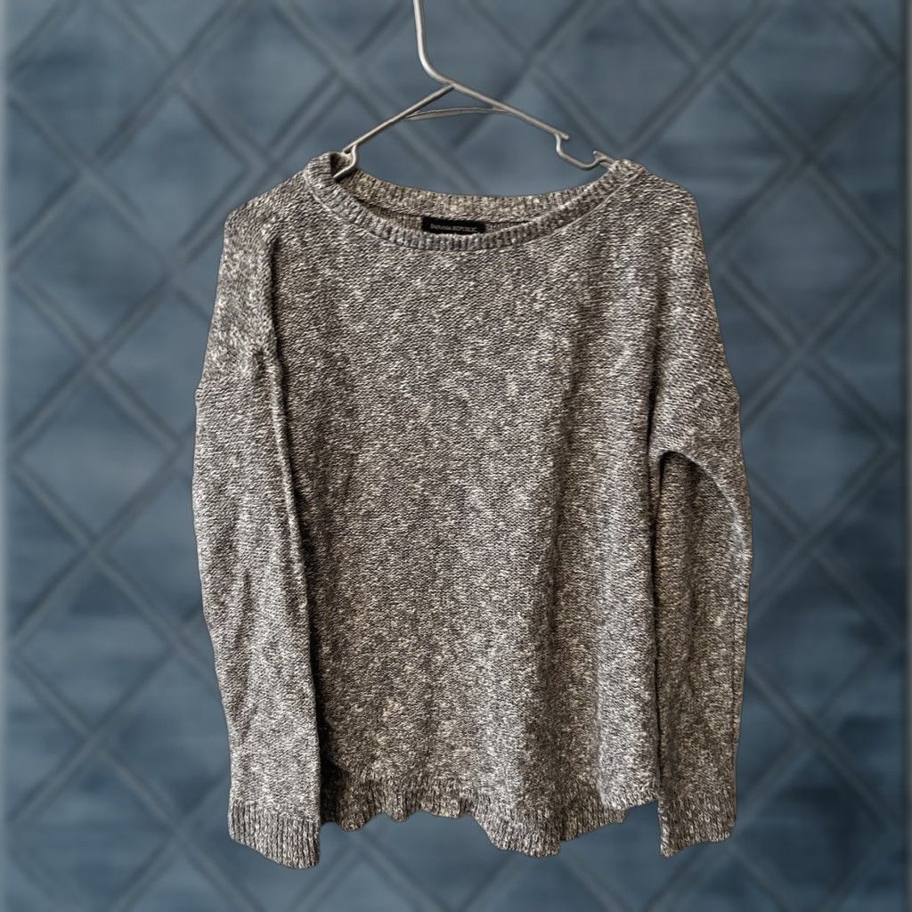 Banana Republic Banana Republic Women Round Neck Solid Sweater Size Small Gray Pullover with Pockets Knit Cotton Polyester Spandex Long Sleeve Size S Size S / US 4 / IT 40 - 1 Thumbnail