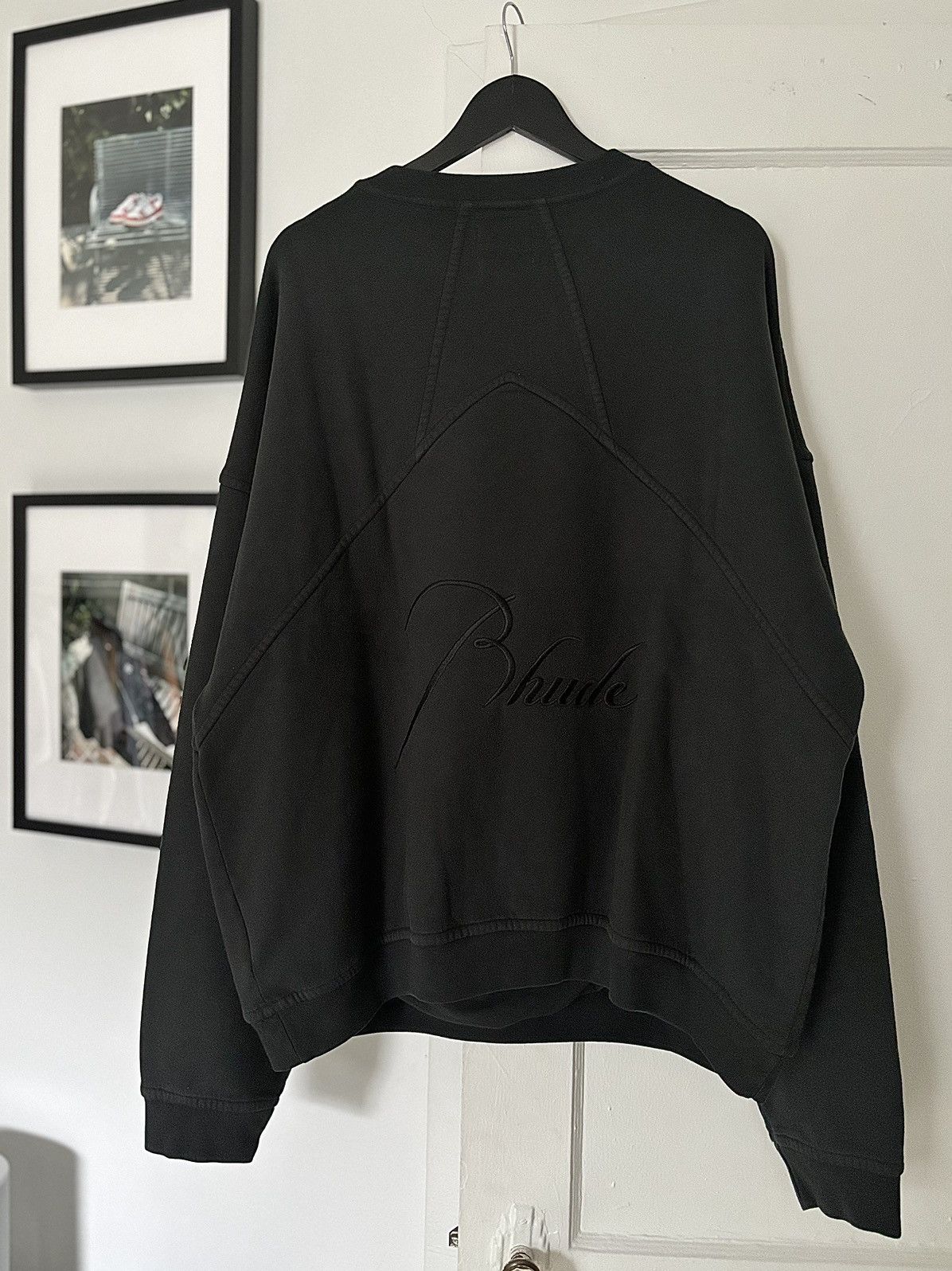 Rhude RHUDE THICK SCRIPT LOGO CREWNECK Size US L / EU 52-54 / 3 - 5 Thumbnail