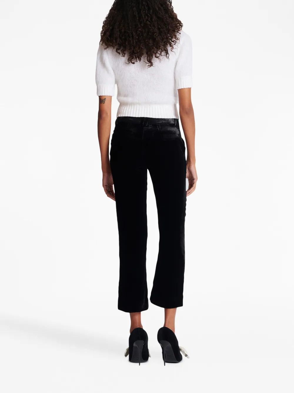 Balmain o1y0625 Velvet Casual Pant in Black Size 28" / US 6 / IT 42 - 6 Thumbnail