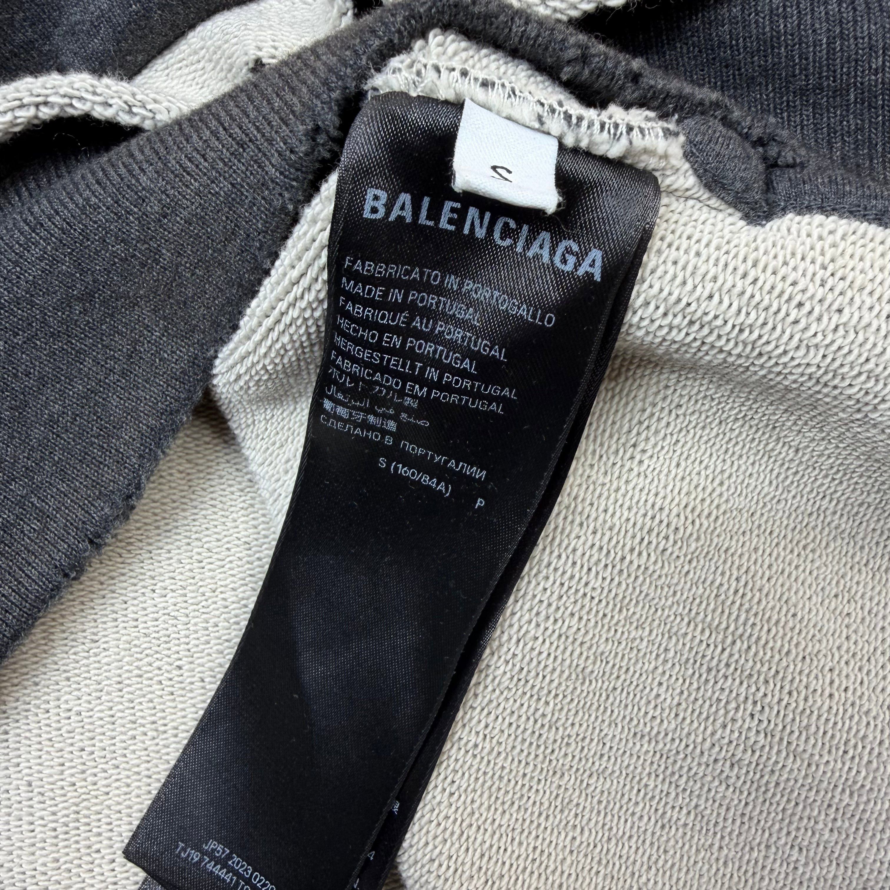 Balenciaga Balenciaga Tape Type Ripped Hoodie S (L) Size US L / EU 52-54 / 3 - 6 Thumbnail